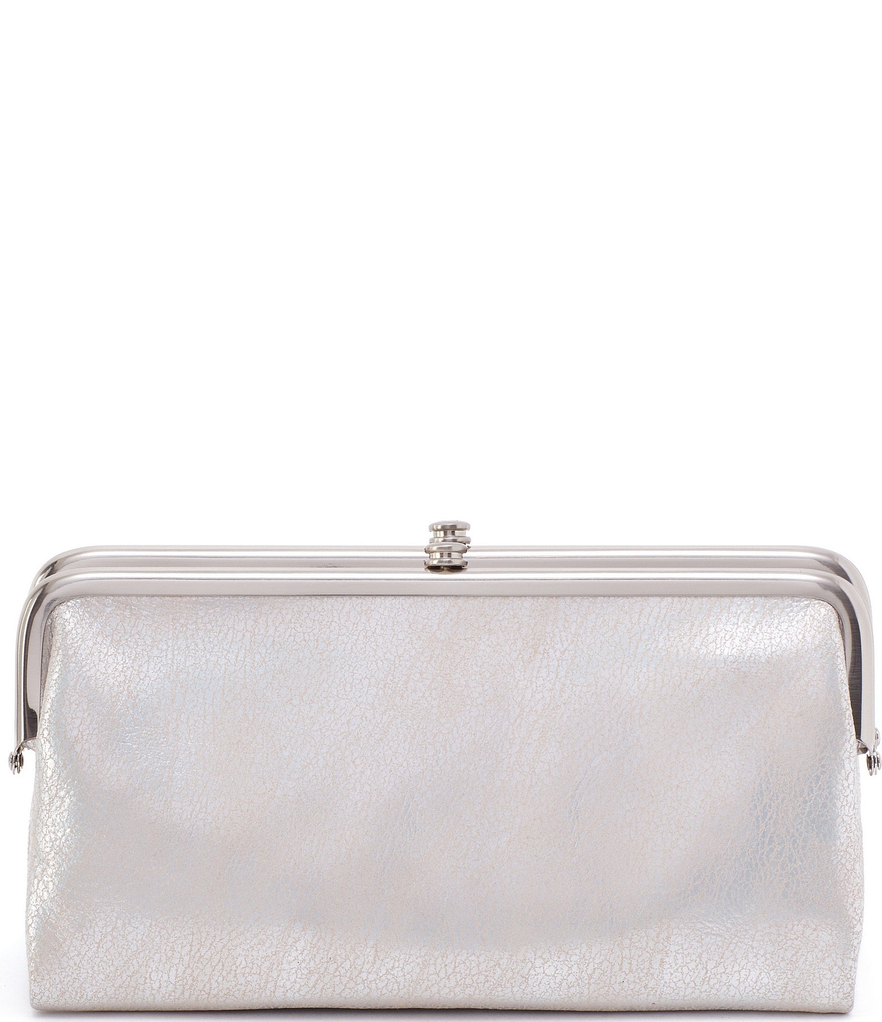 HOBO Lauren Silver Leather Clutch Wallet | Dillard's