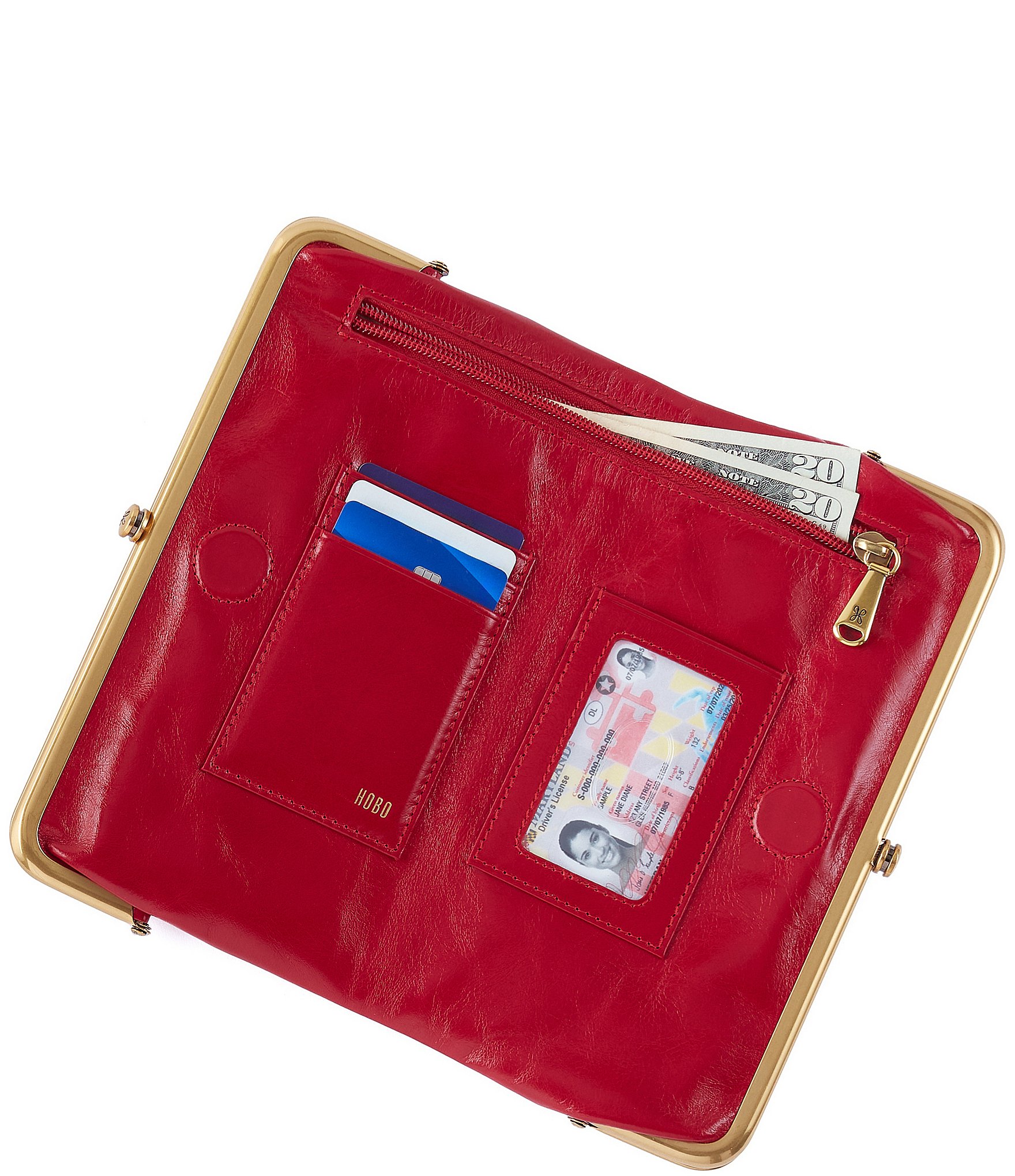 HOBO Original Leather Lauren Double-Frame Wallet