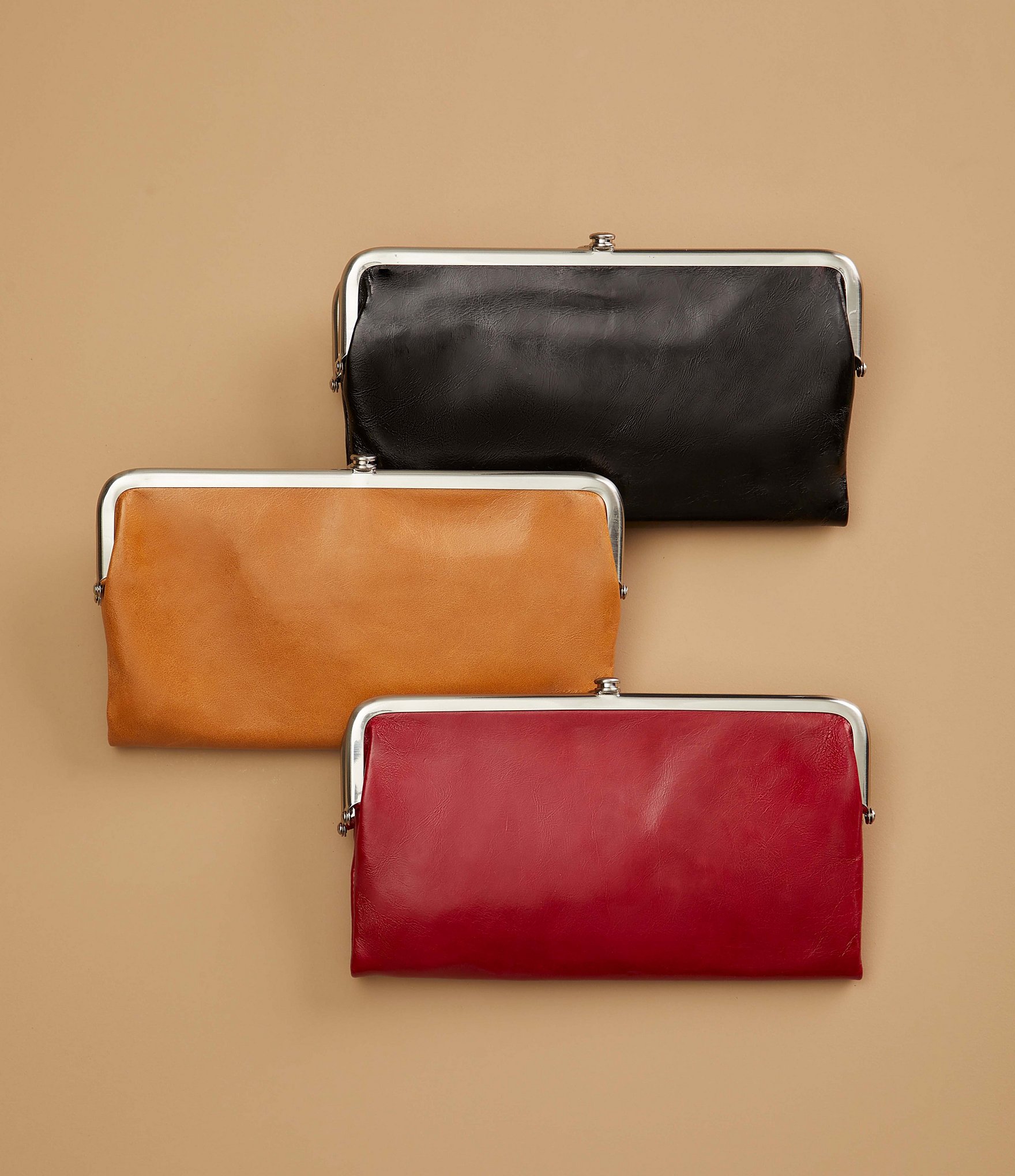 HOBO Original Leather Lauren Double-Frame Clutch Wallet