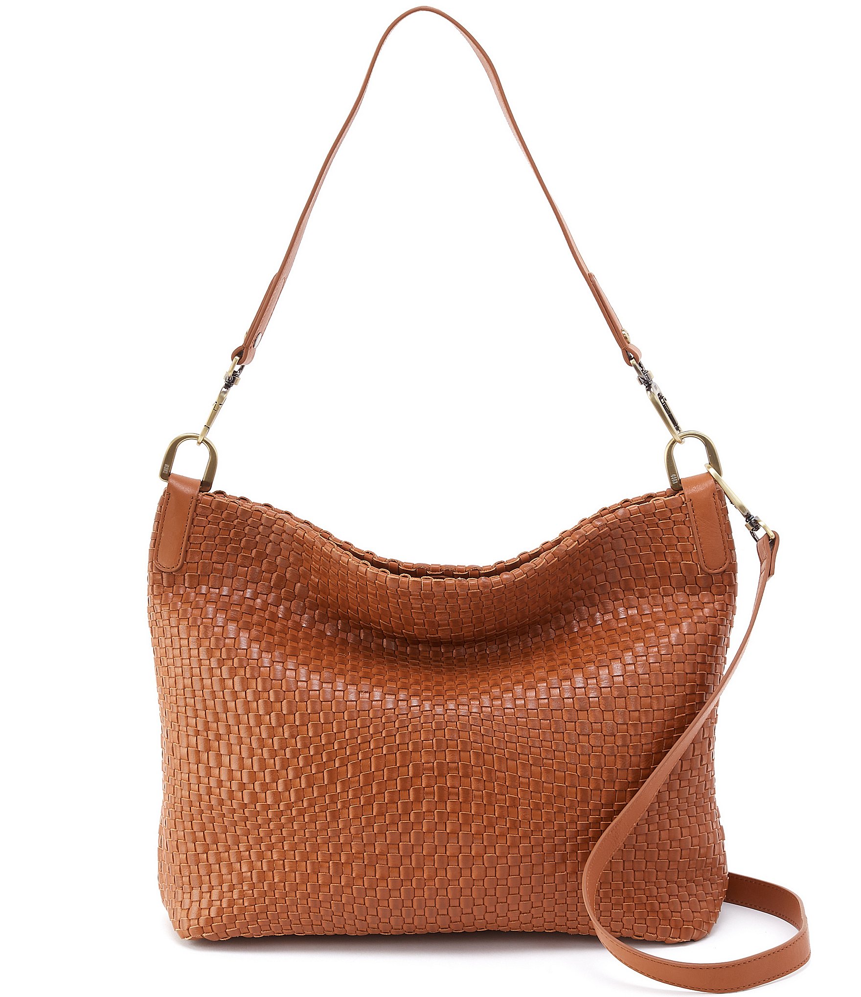 HOBO Pier Convertible Woven Leather Hobo Bag