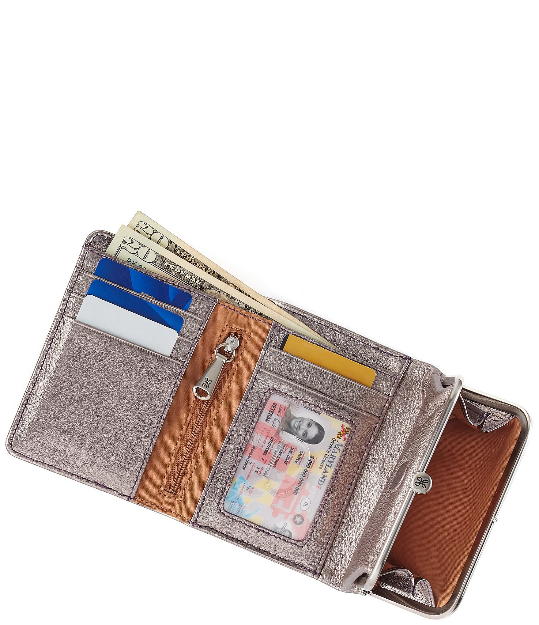 HOBO Robin Metallic Compact Wallet