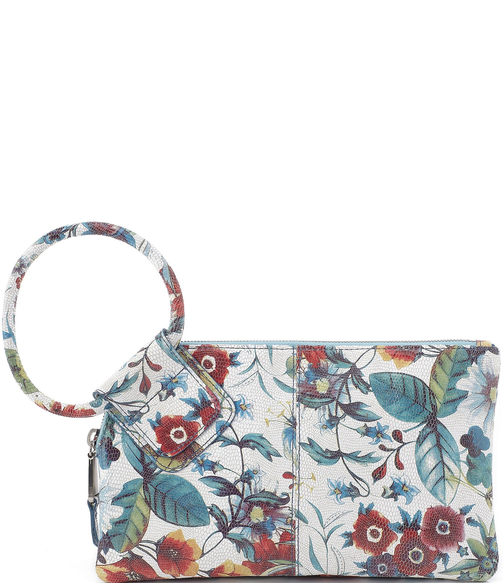 HOBO Sable Leather Botanic Print Clutch