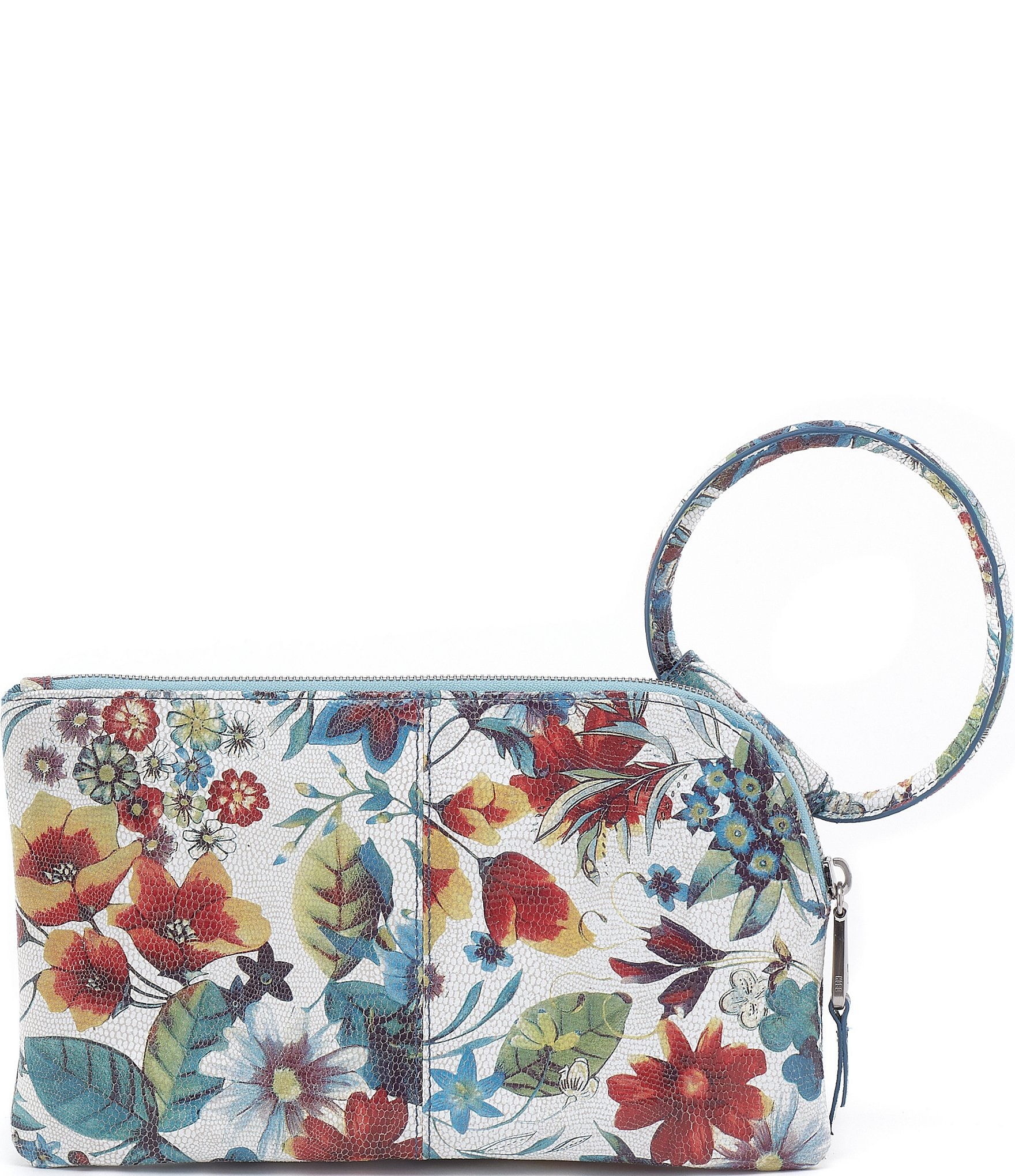 HOBO Sable Leather Botanic Print Clutch