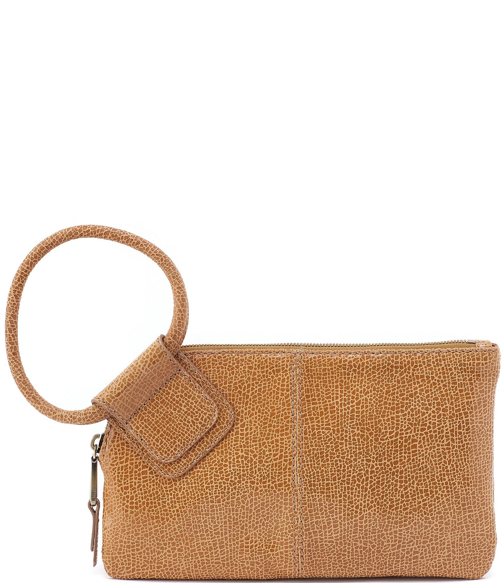 HOBO Sable Leather Cedar Crackle Print Wristlet