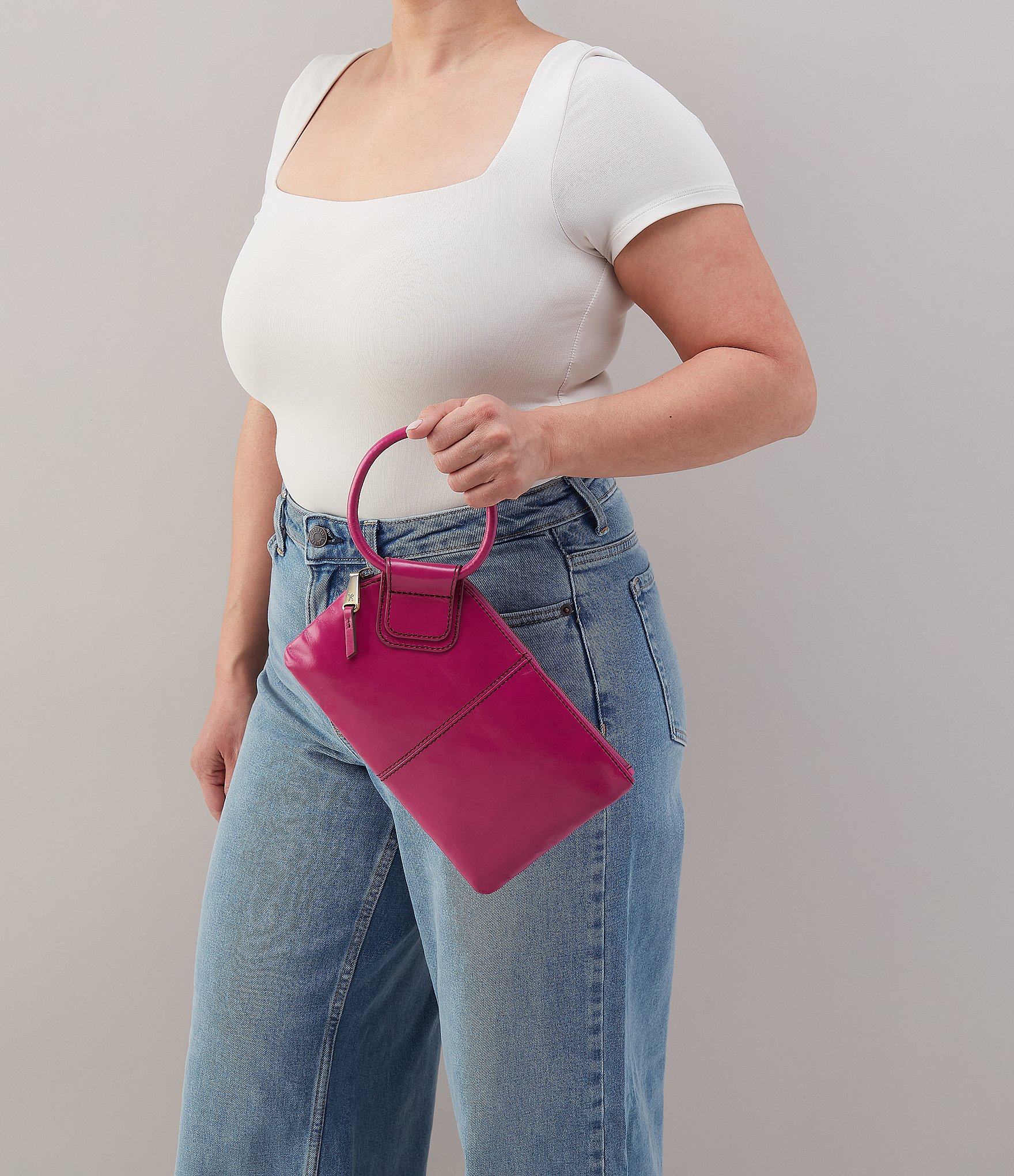 HOBO Sable Leather Ring-Handle Wristlet
