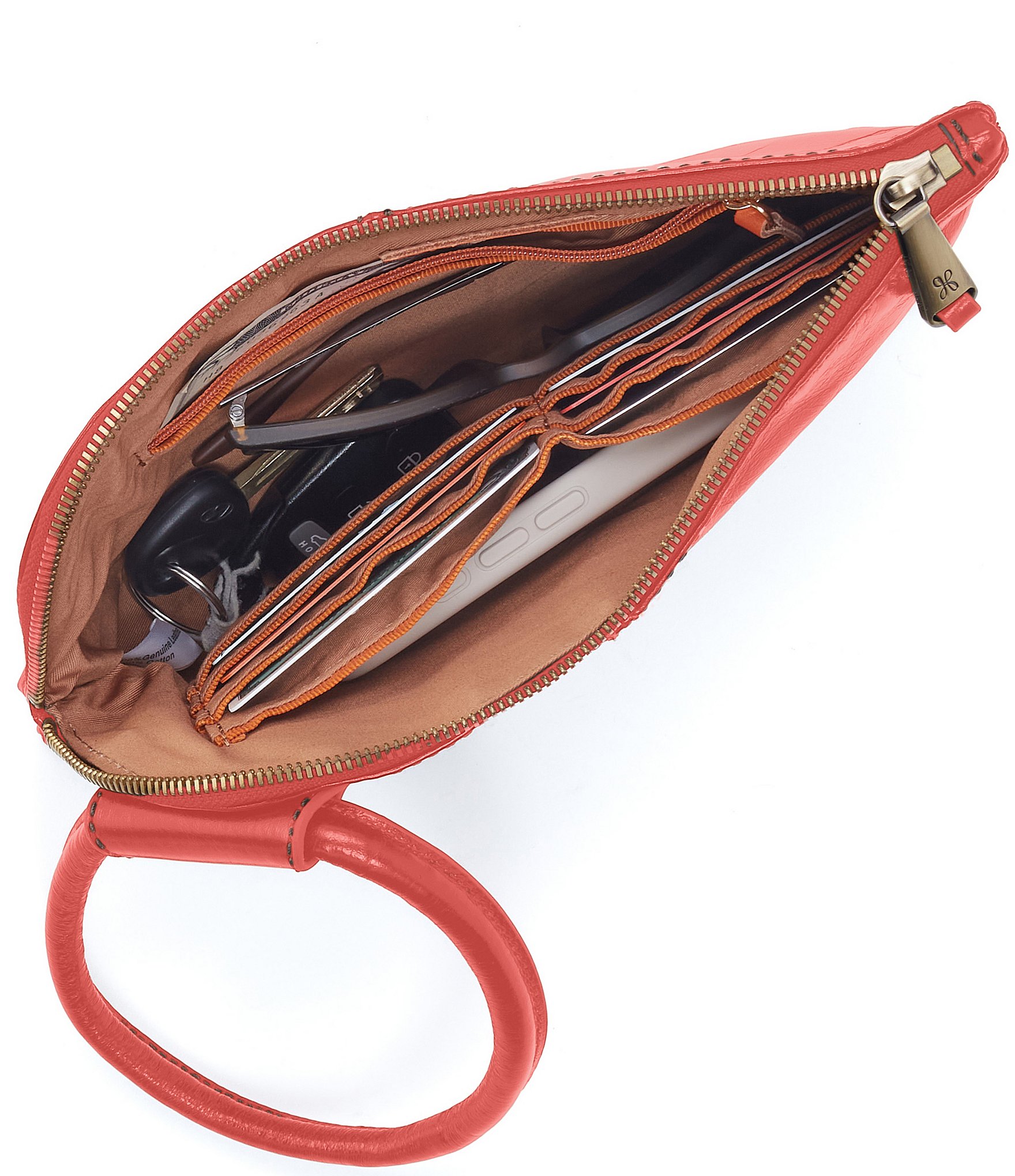 HOBO Sable Leather Ring-Handle Wristlet