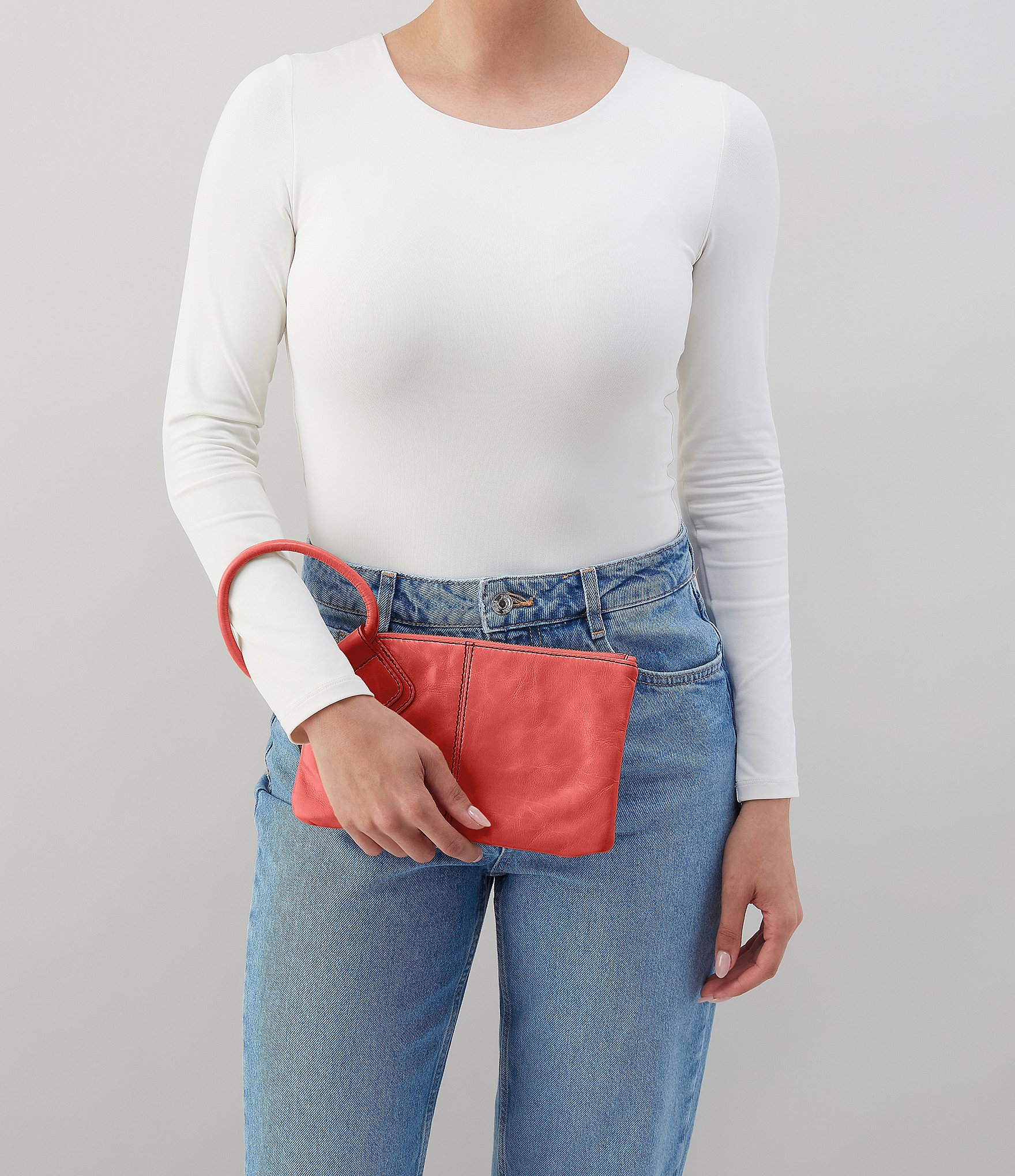 HOBO Sable Leather Ring-Handle Wristlet