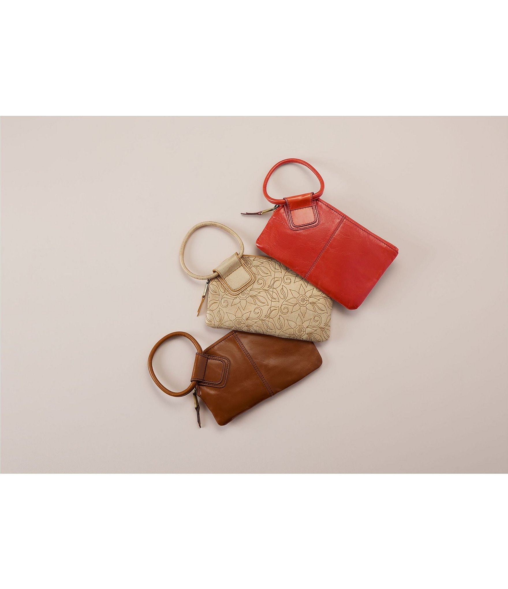 HOBO Sable Leather Ring-Handle Wristlet