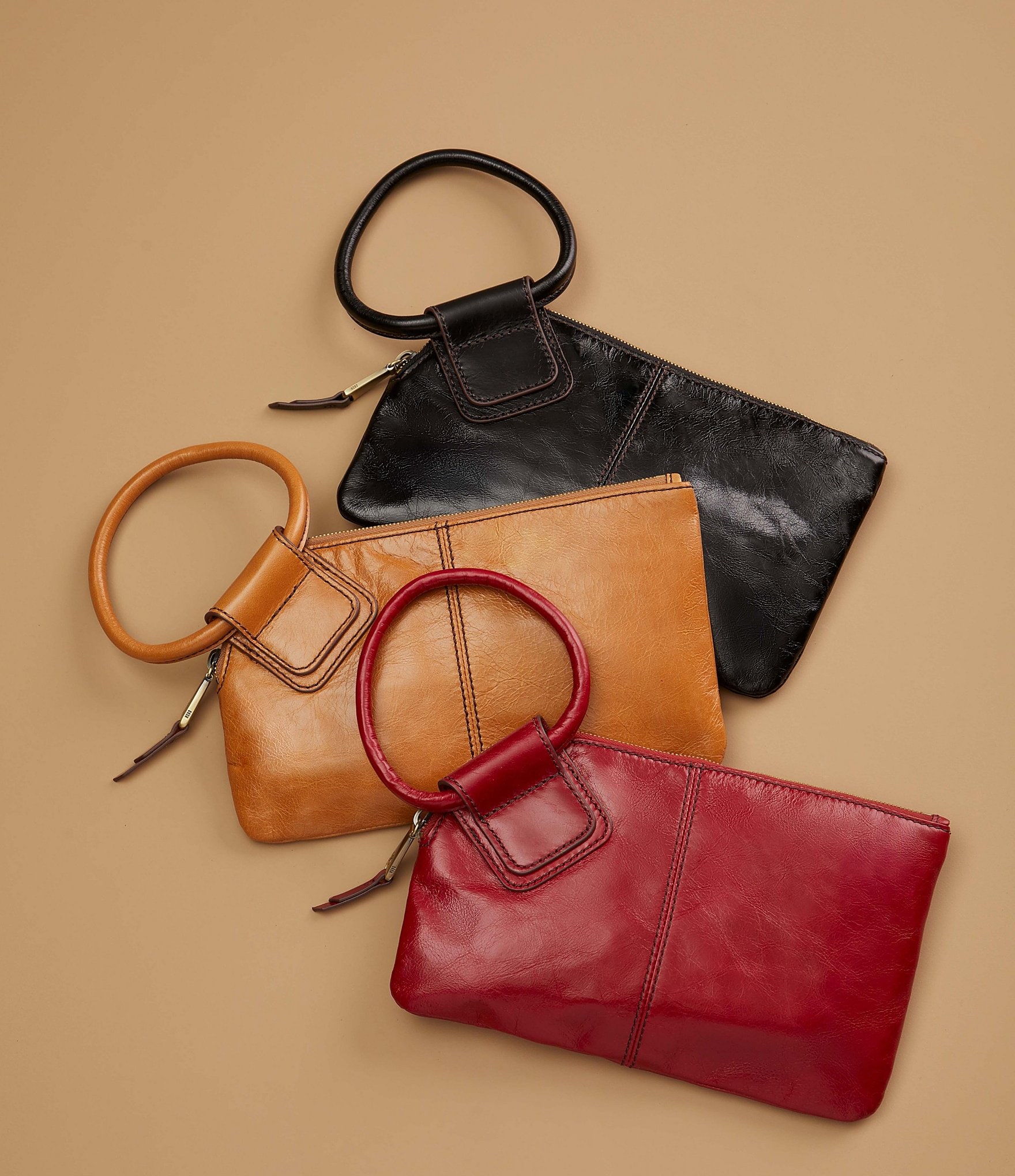 HOBO Sable Leather Ring-Handle Wristlet