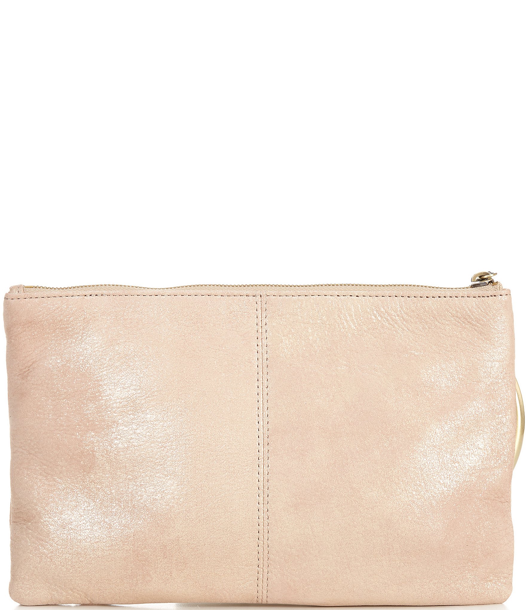 HOBO Sheila Gilded Beige Hard Ring Leather Clutch