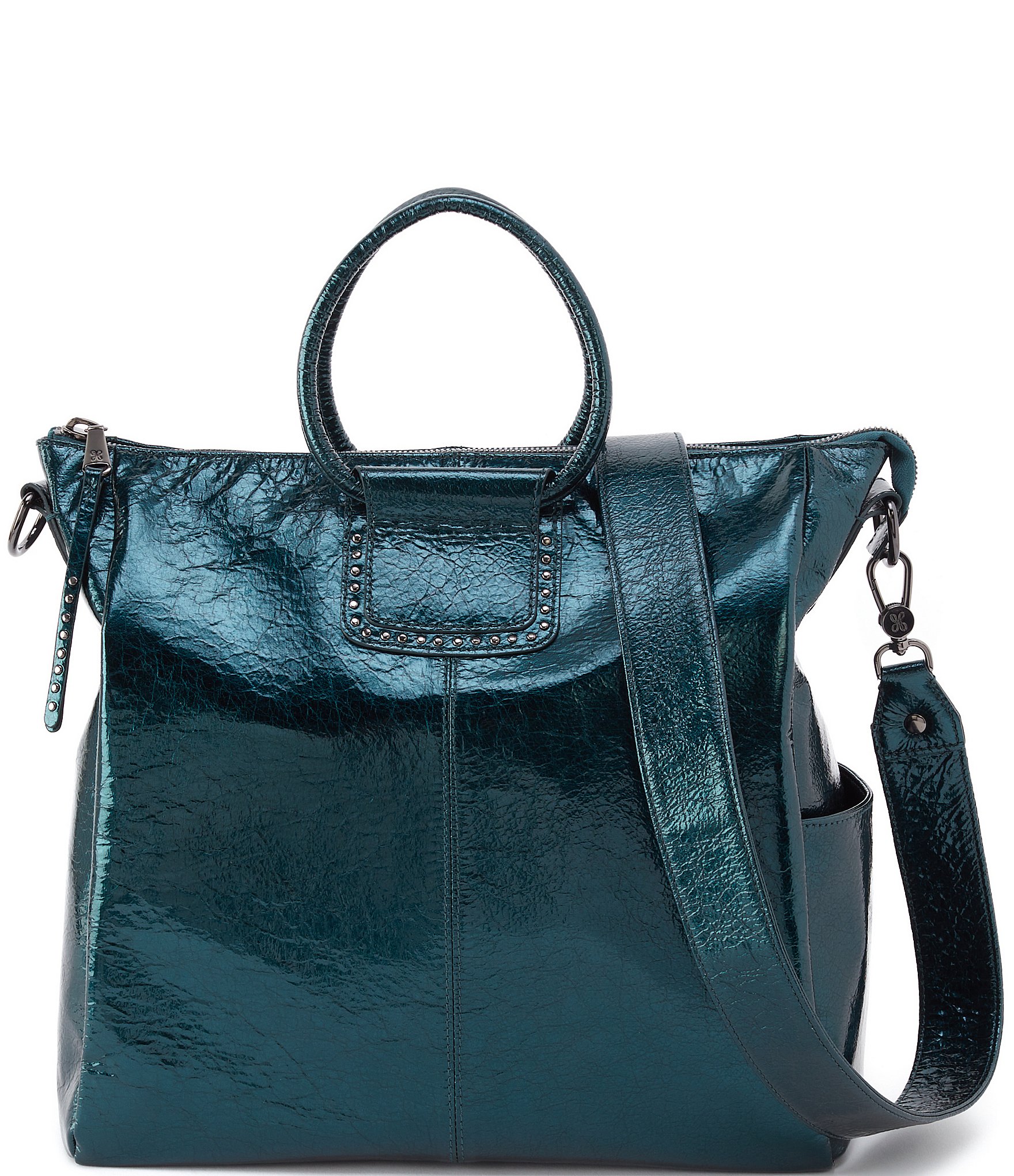 HOBO Sheila Medium Brass Studded Satchel Bag | Dillard's