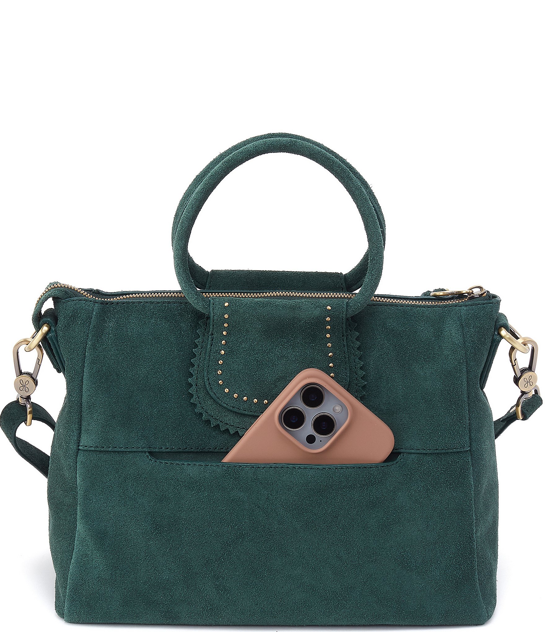 Hobo Sheila Medium Suede Satchel Crossbody Bag