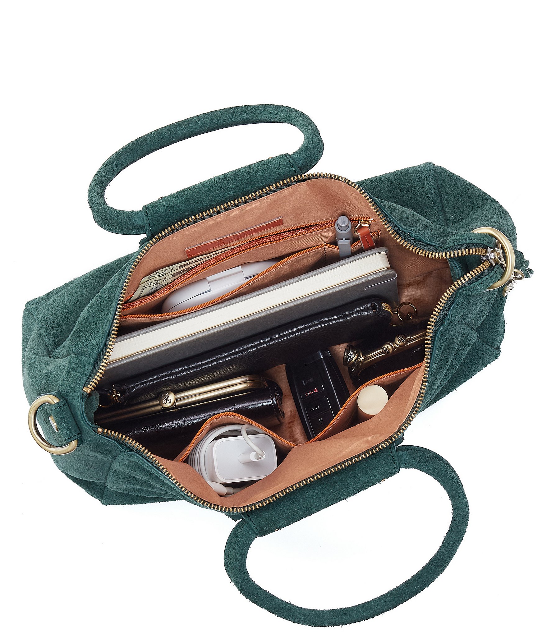 Hobo Sheila Medium Suede Satchel Crossbody Bag