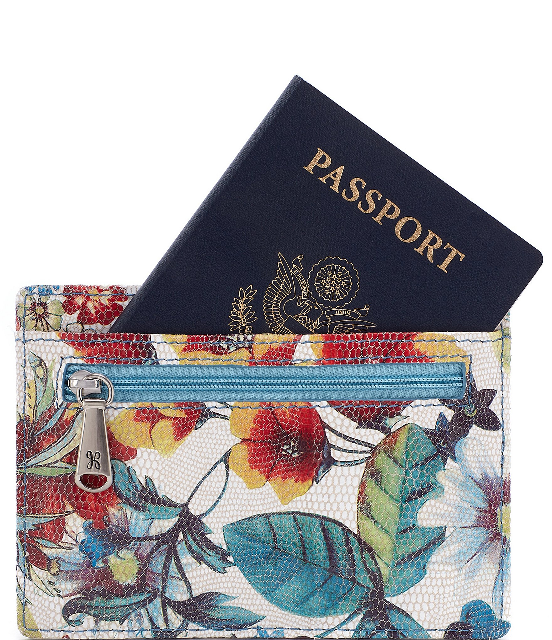 HOBO Euroslide Botanic Print Credit Card Holder