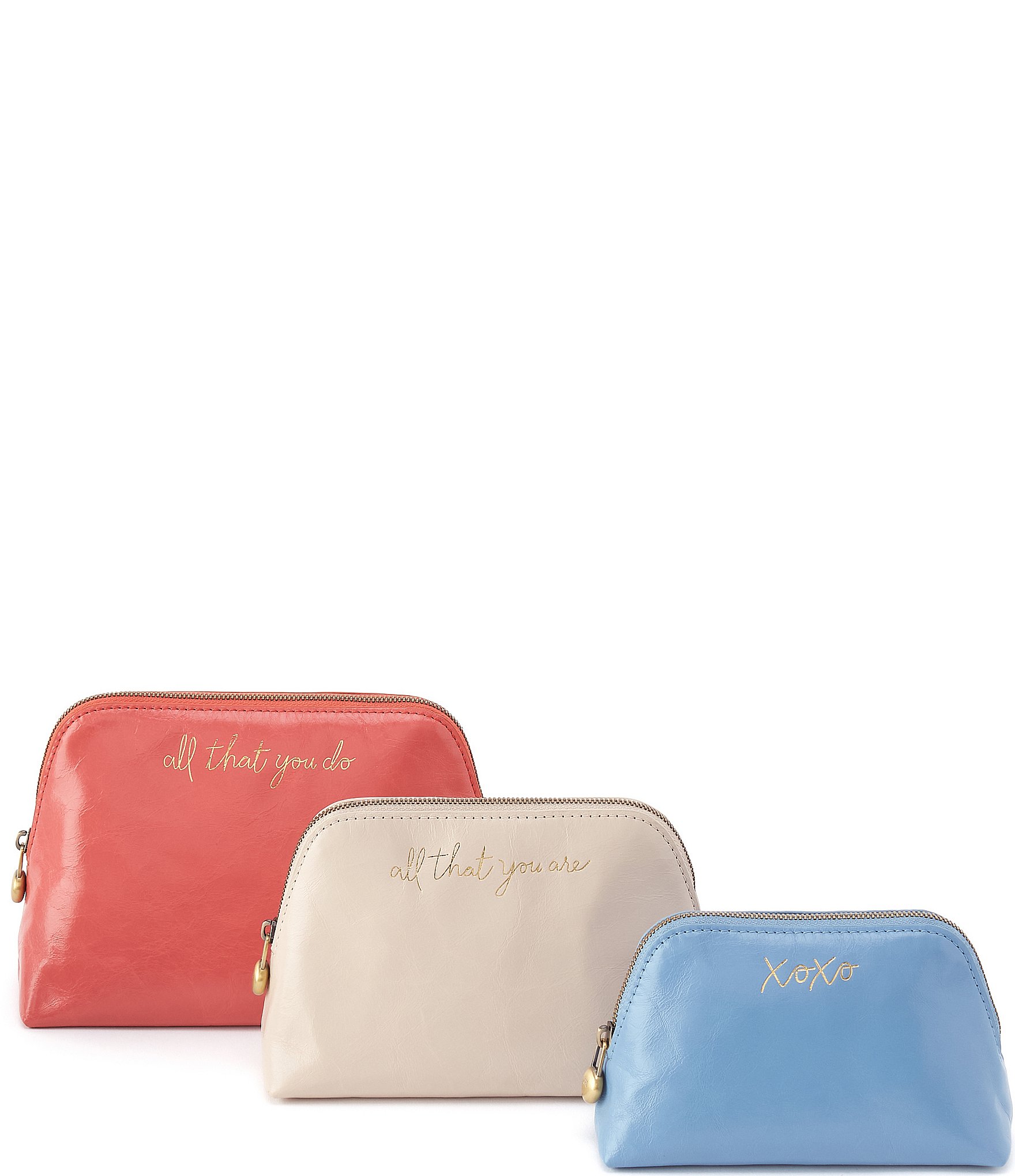 HOBO Tri Polished Leather Pouch Set