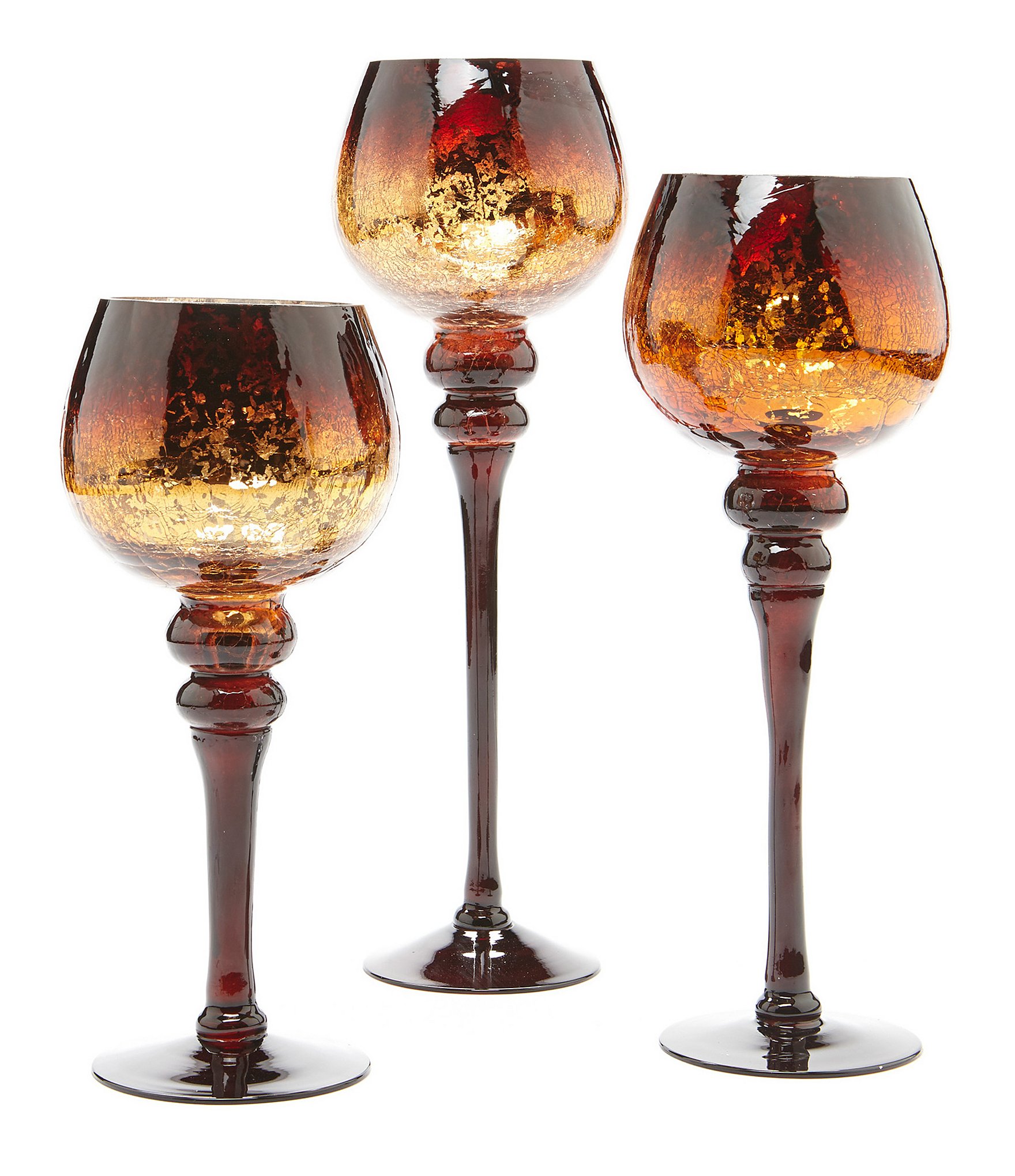 Home Essentials Chocolate Charisma Crackle Glass ...