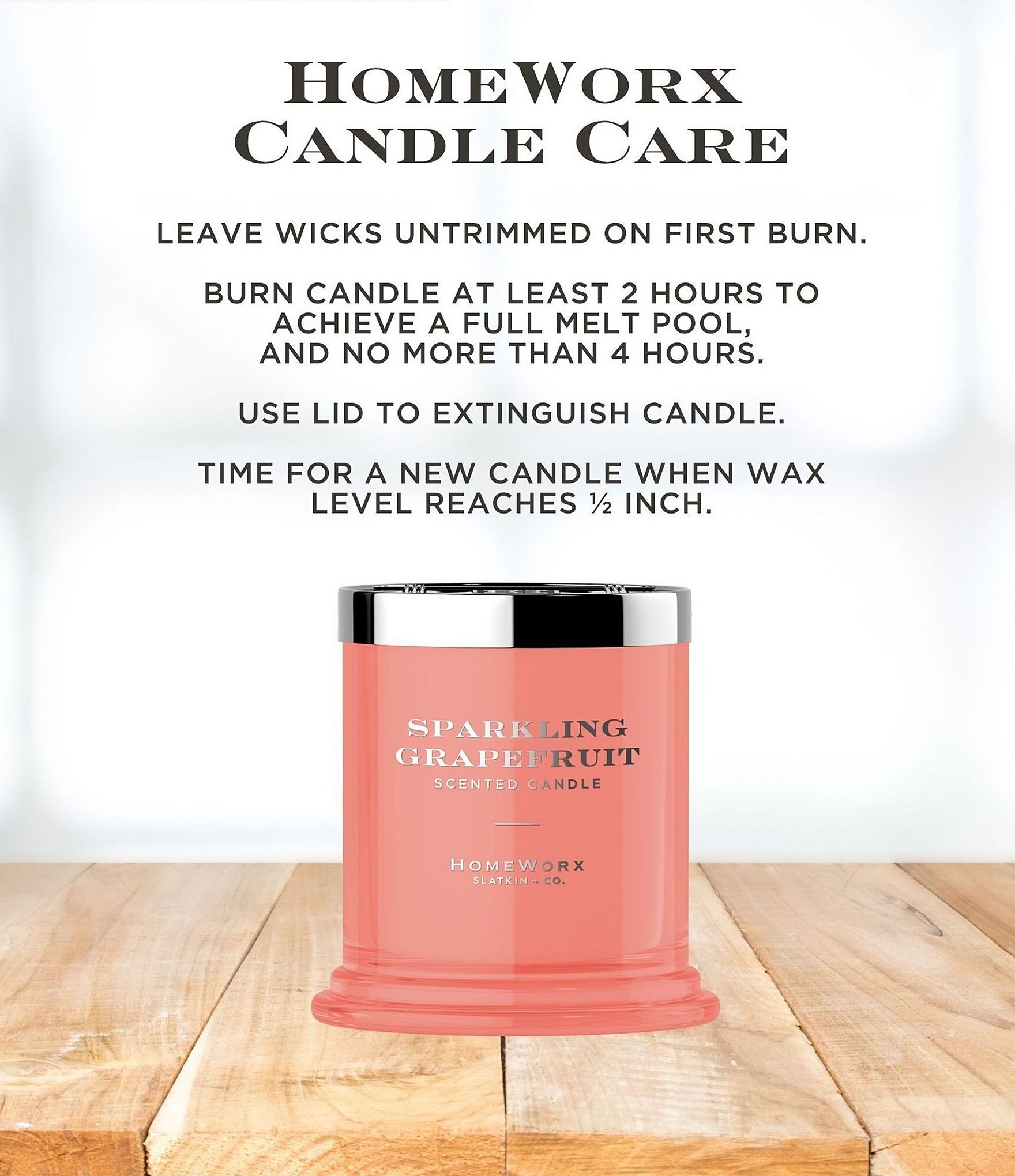 HomeWorx by Slatkin + Co. Sparkling Grapefruit Candle