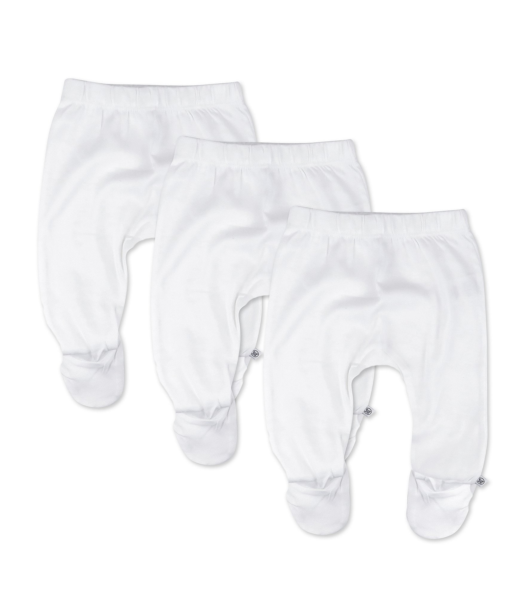 Babysoy Organic Cotton Solid Footie Pants  Harbor 03 Months  Babylist  Shop