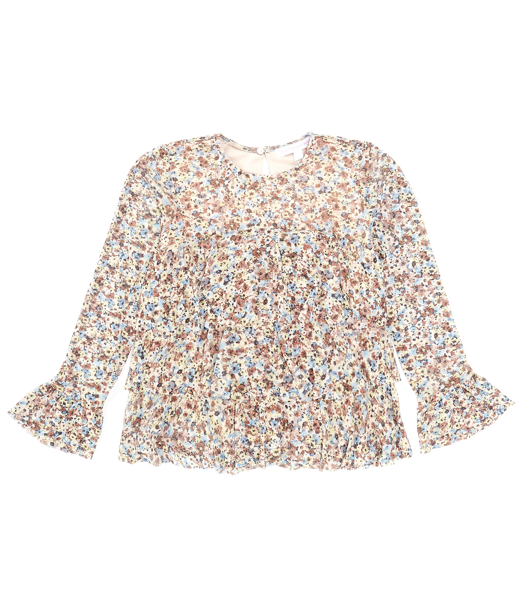 Honey & Sparkle Big Girls 7-16 Long Sleeve Floral-Printed Top | Dillard's