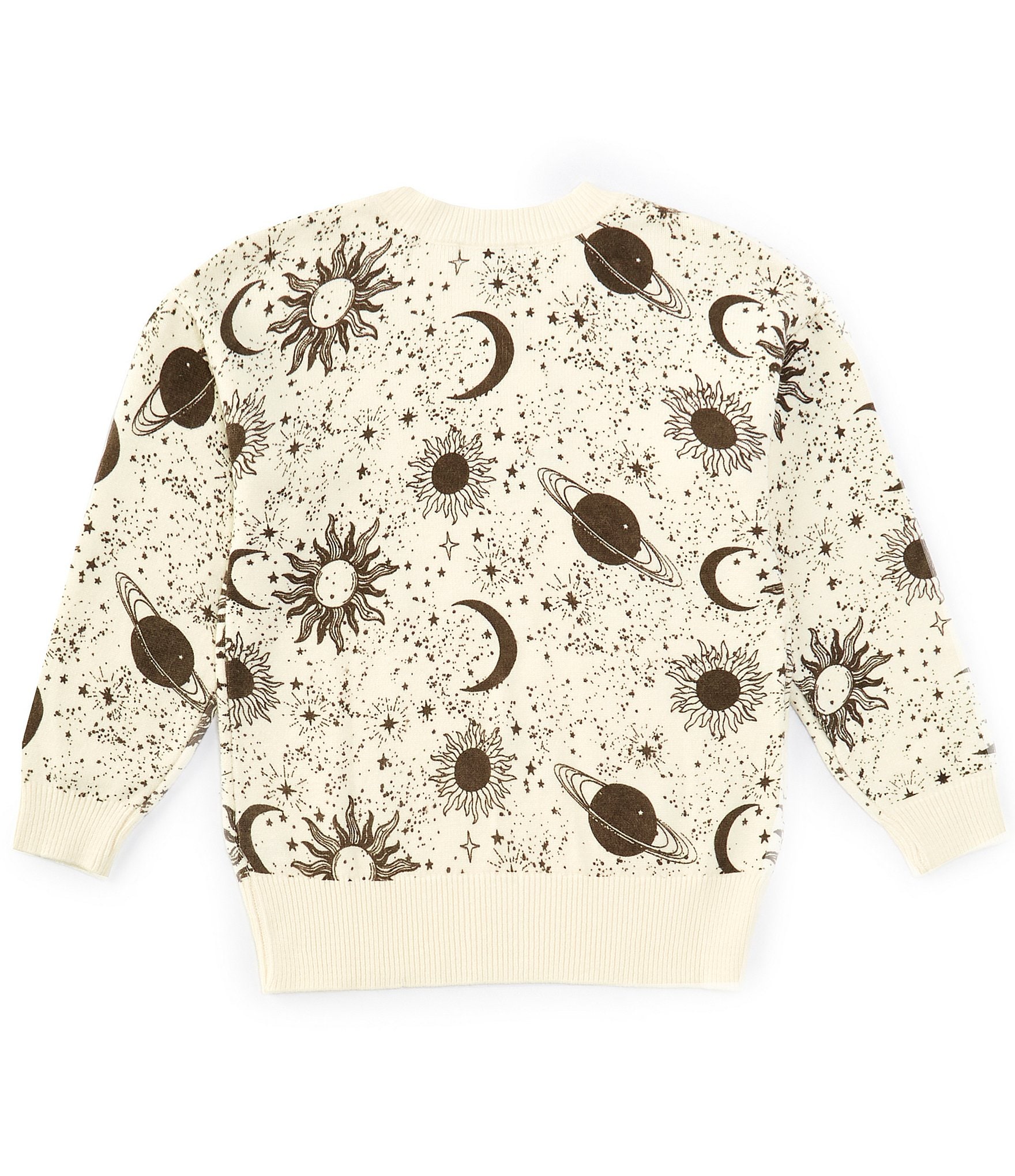 Honey & Sparkle Big Girls 7-16 Long-Sleeve Galactic-Print Sweater