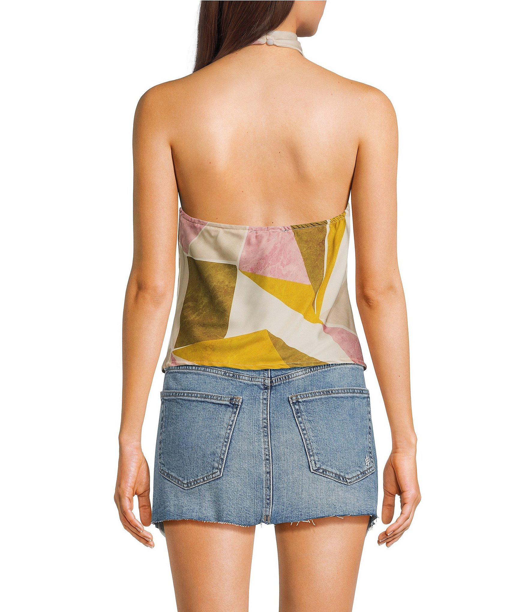 Honey & Sparkle Satin Halter Neck Top