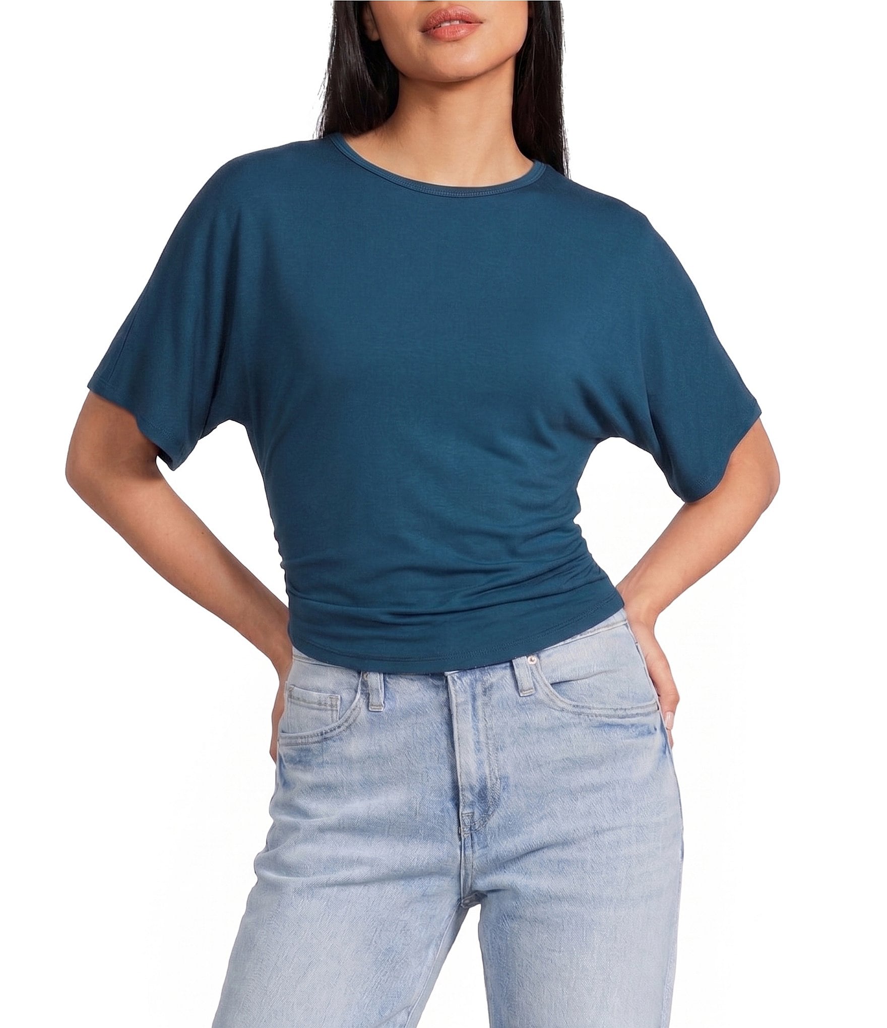 Honey & Sparkle Short Sleeve Side Cinch Tee