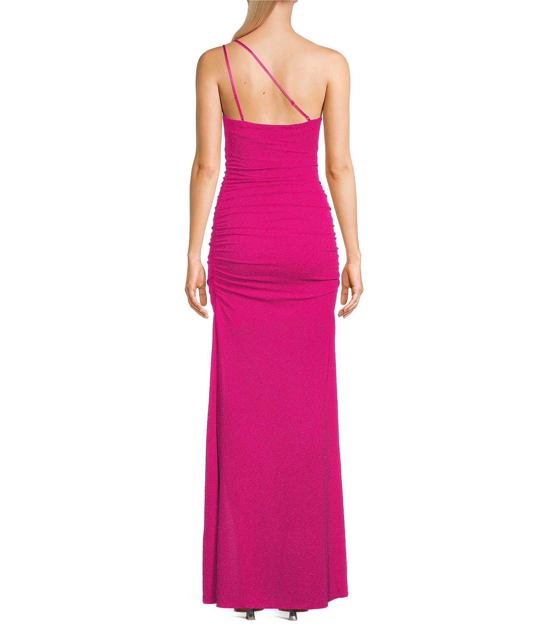 Honey and Rosie One-Shoulder Double Spaghetti Strap Mermaid Shaped Gown