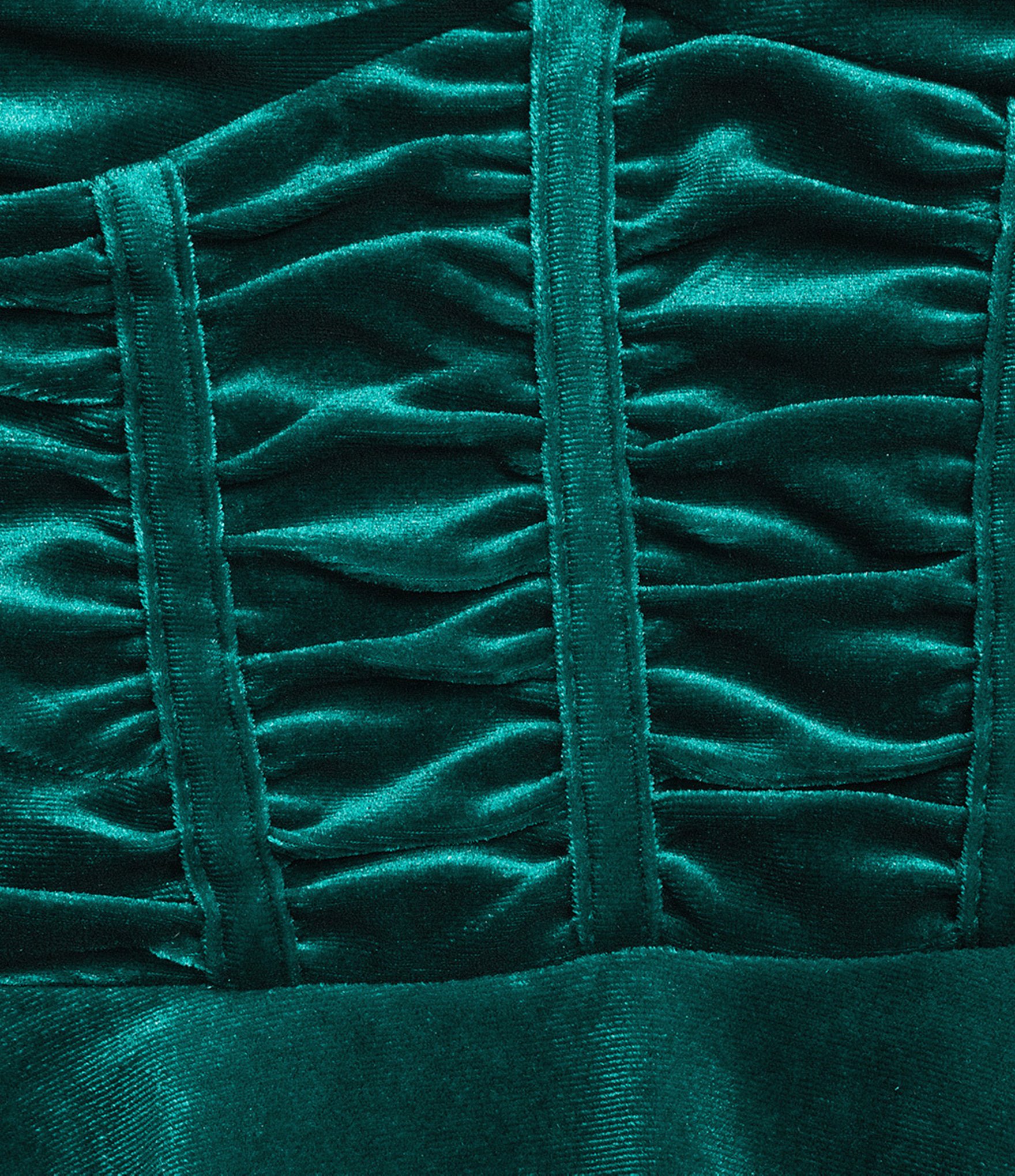 Honey and Rosie Velvet Off The Shoulder Ruched A-Line Dress