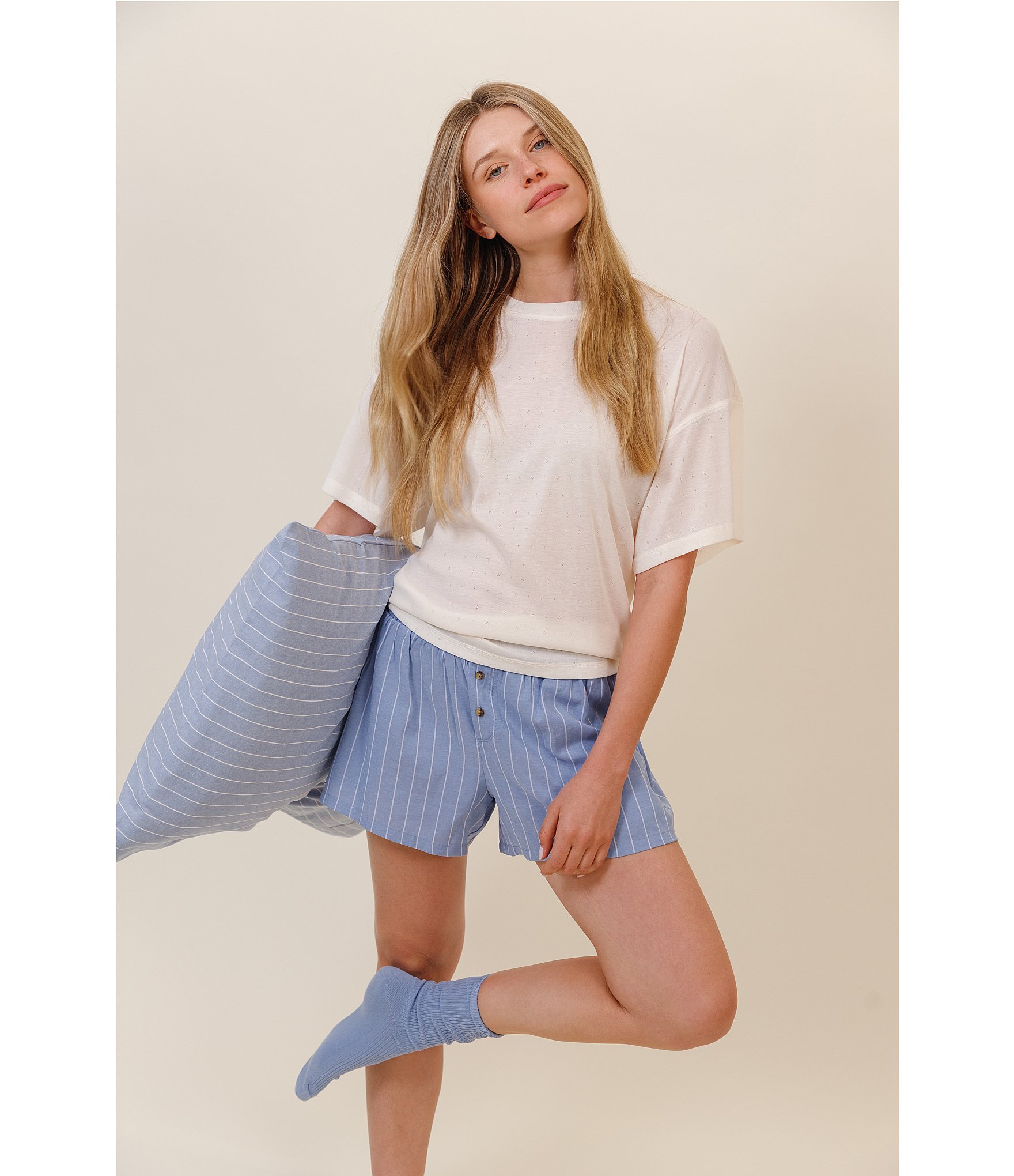 Honeydew Intimates Hangout Pointelle Solid Sleep Top