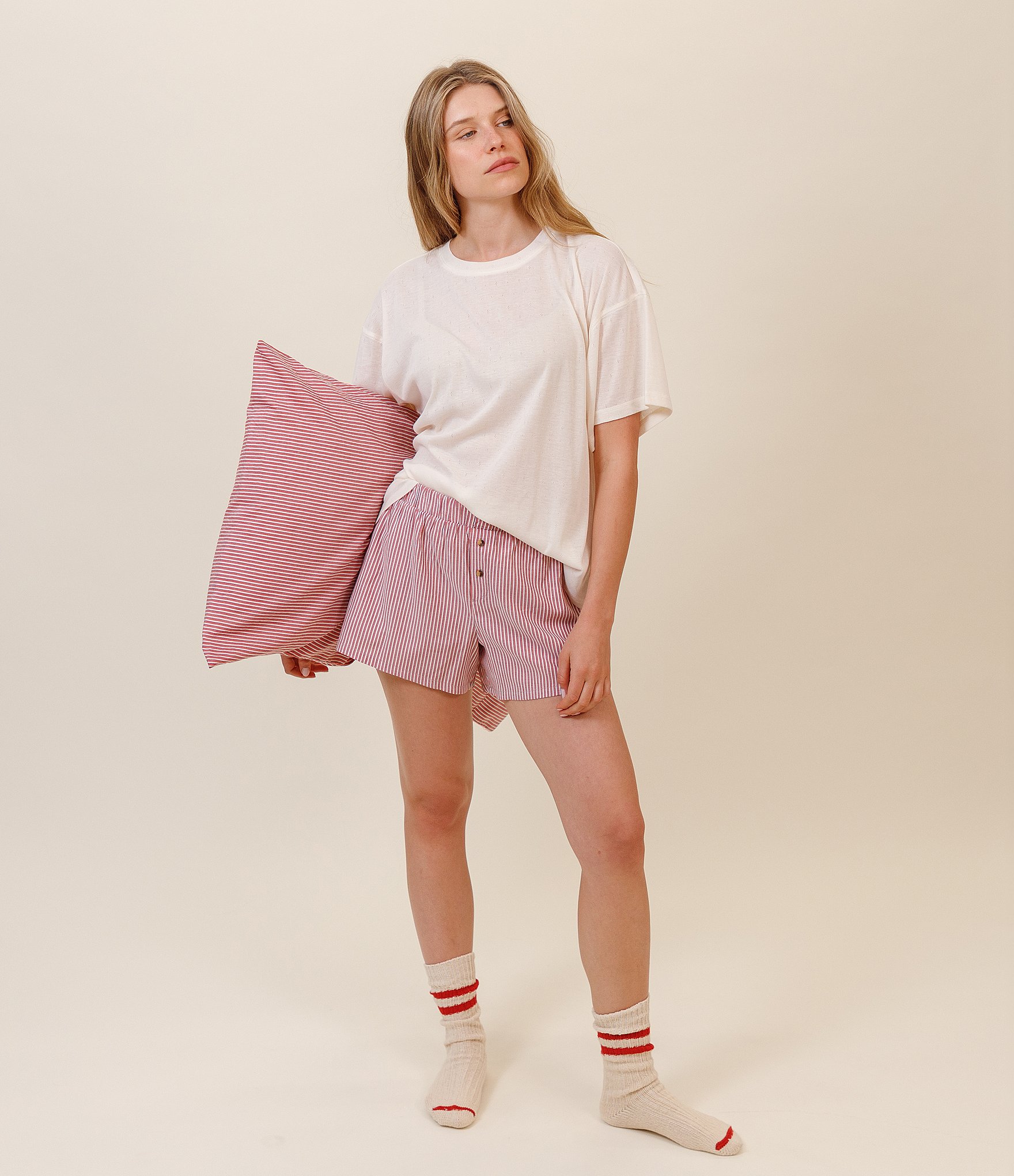Honeydew Intimates Hangout Woven Striped Boxer Sleep Shorts