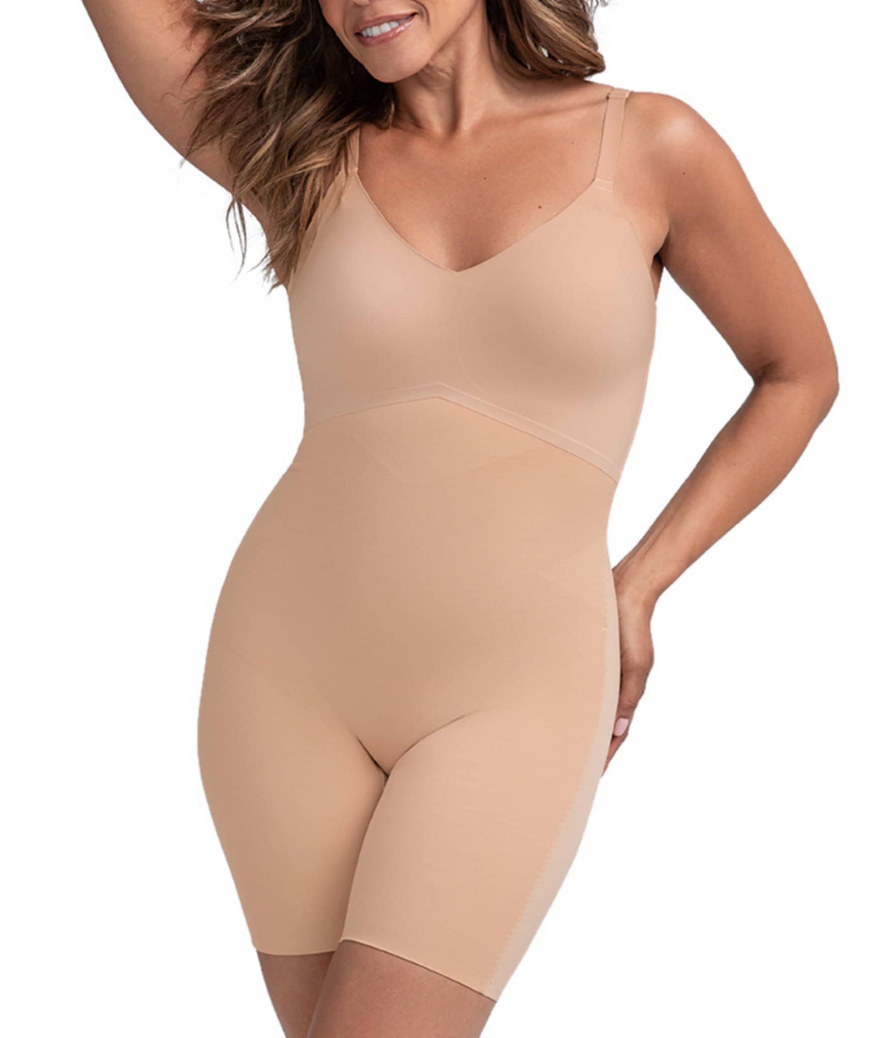 Buy SPANX® Medium Control Suit Your Fancy Low Back Plunge Mid Thigh  Bodysuit from Next Latvia