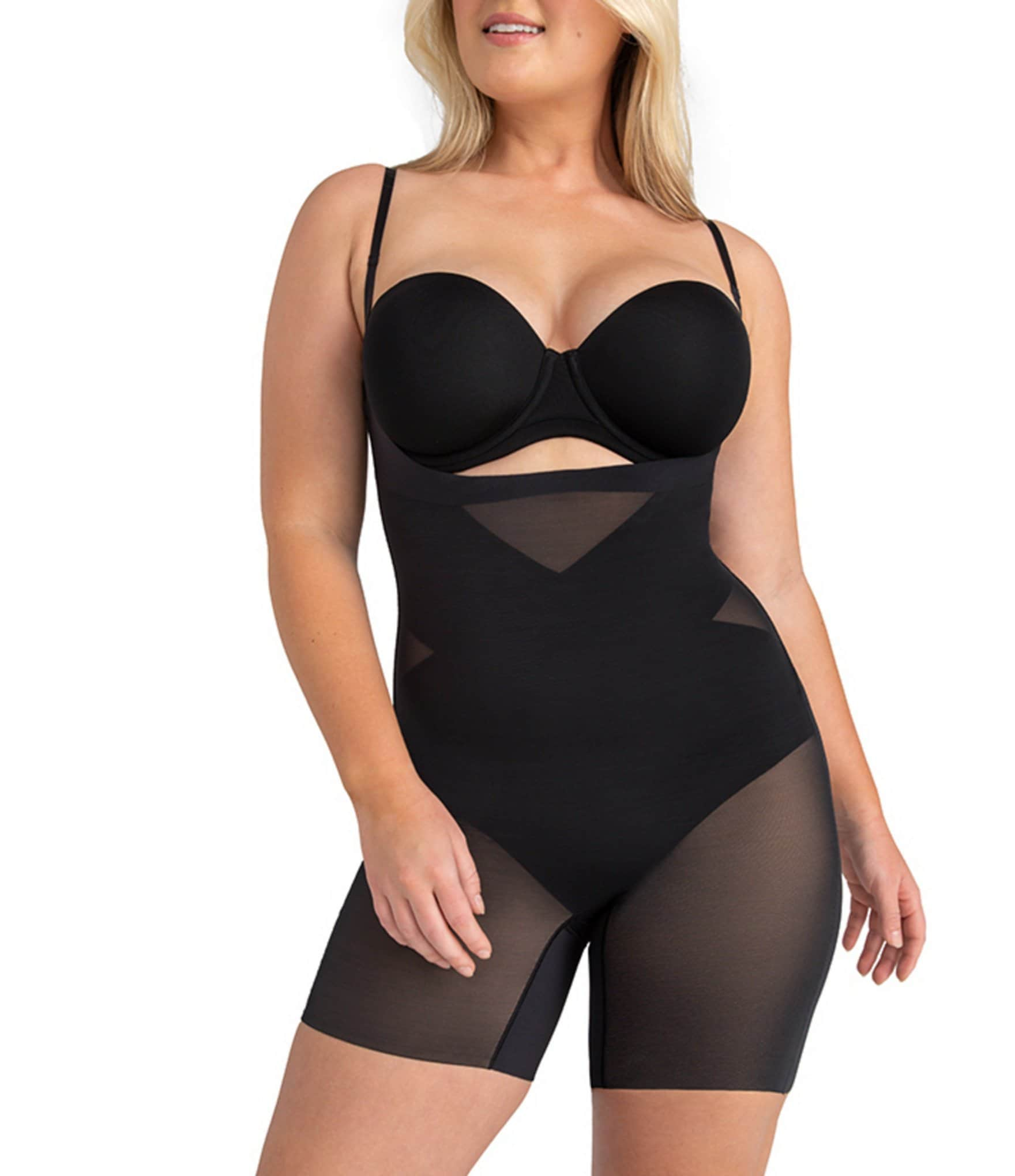 Honeylove Open-Bust Mid-Thigh Bodysuit