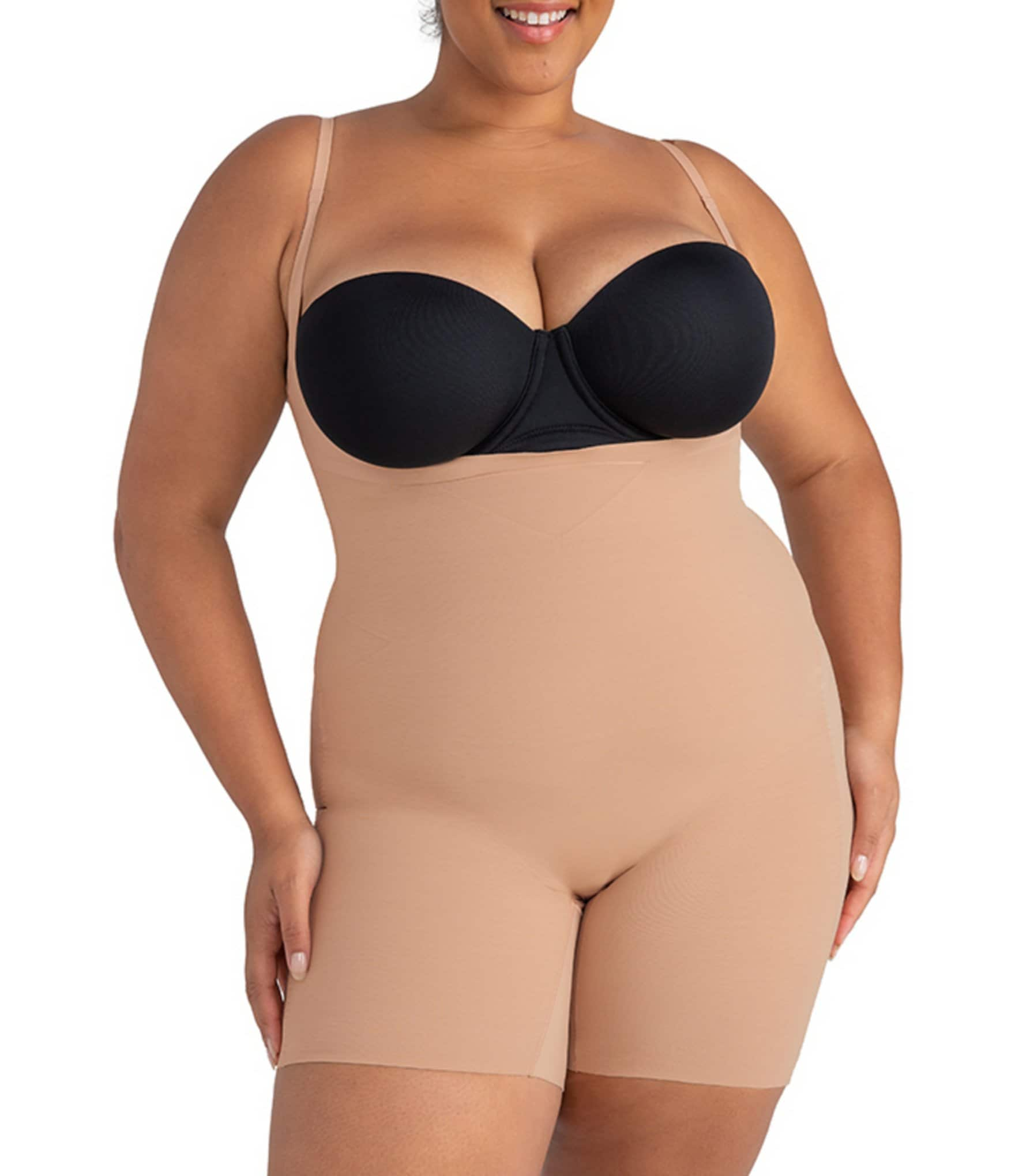 Honeylove Open-Bust Mid-Thigh Bodysuit