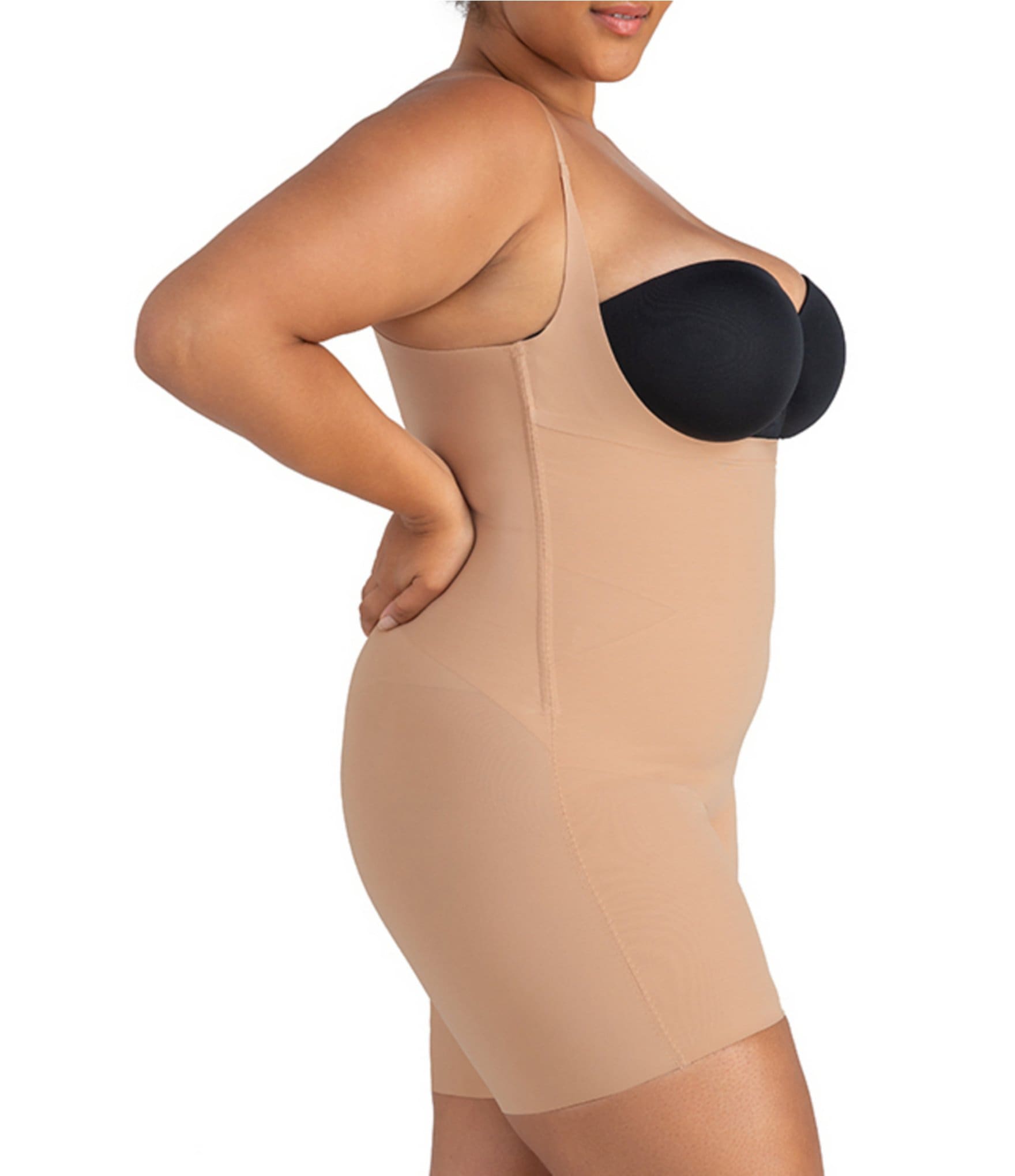 Honeylove Open-Bust Mid-Thigh Bodysuit