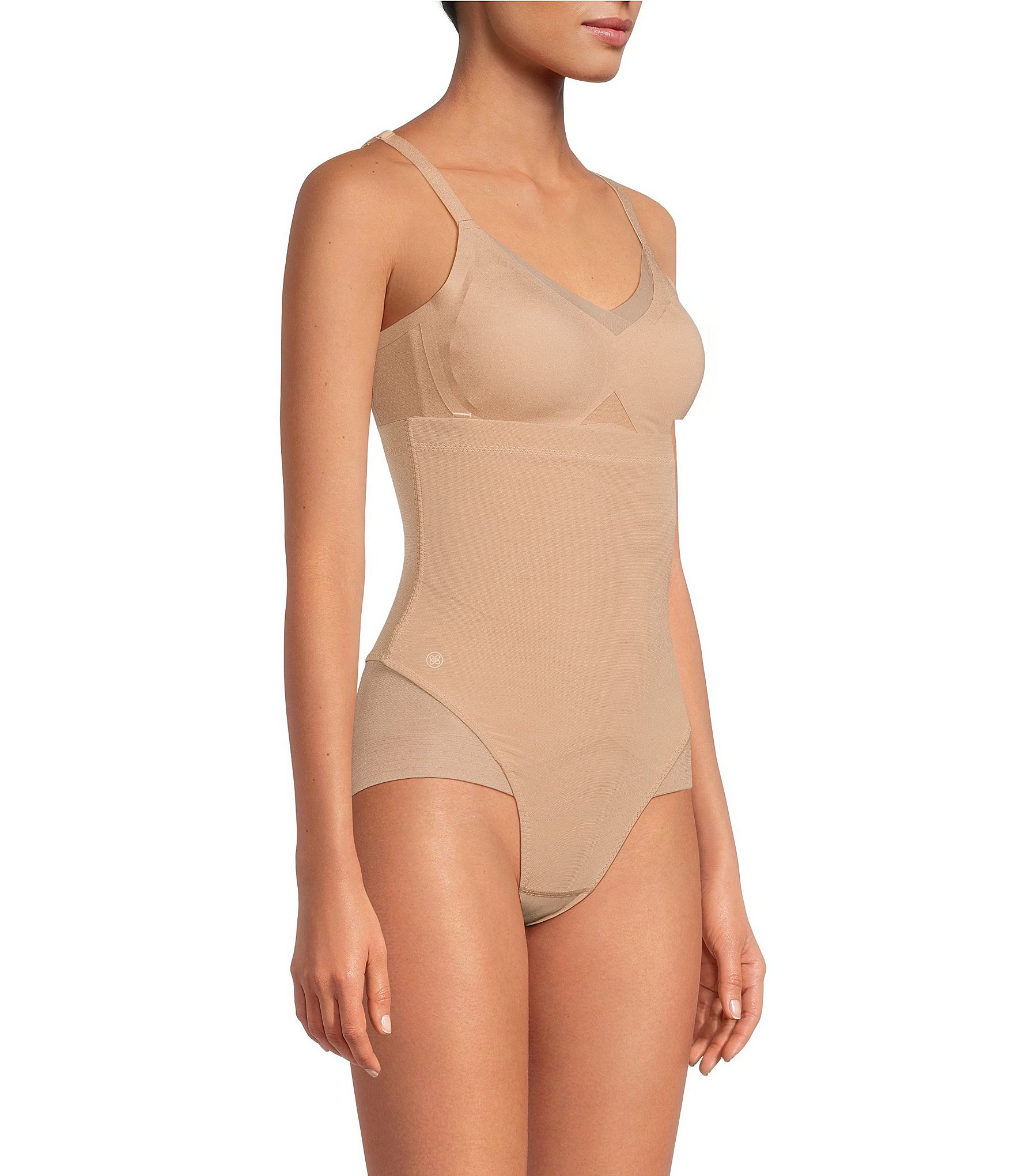 Honeylove SuperPower High Waisted Shapewear Thong in Sand Size Medium NWT