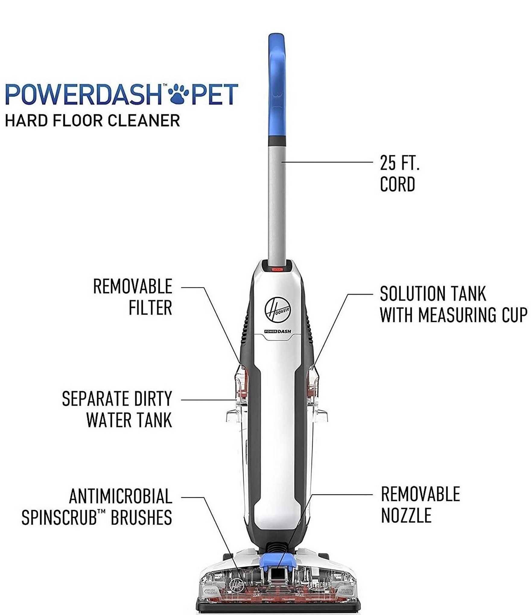 Best Buy: Hoover PowerDash Hard Floor Cleaner Blue FH41000