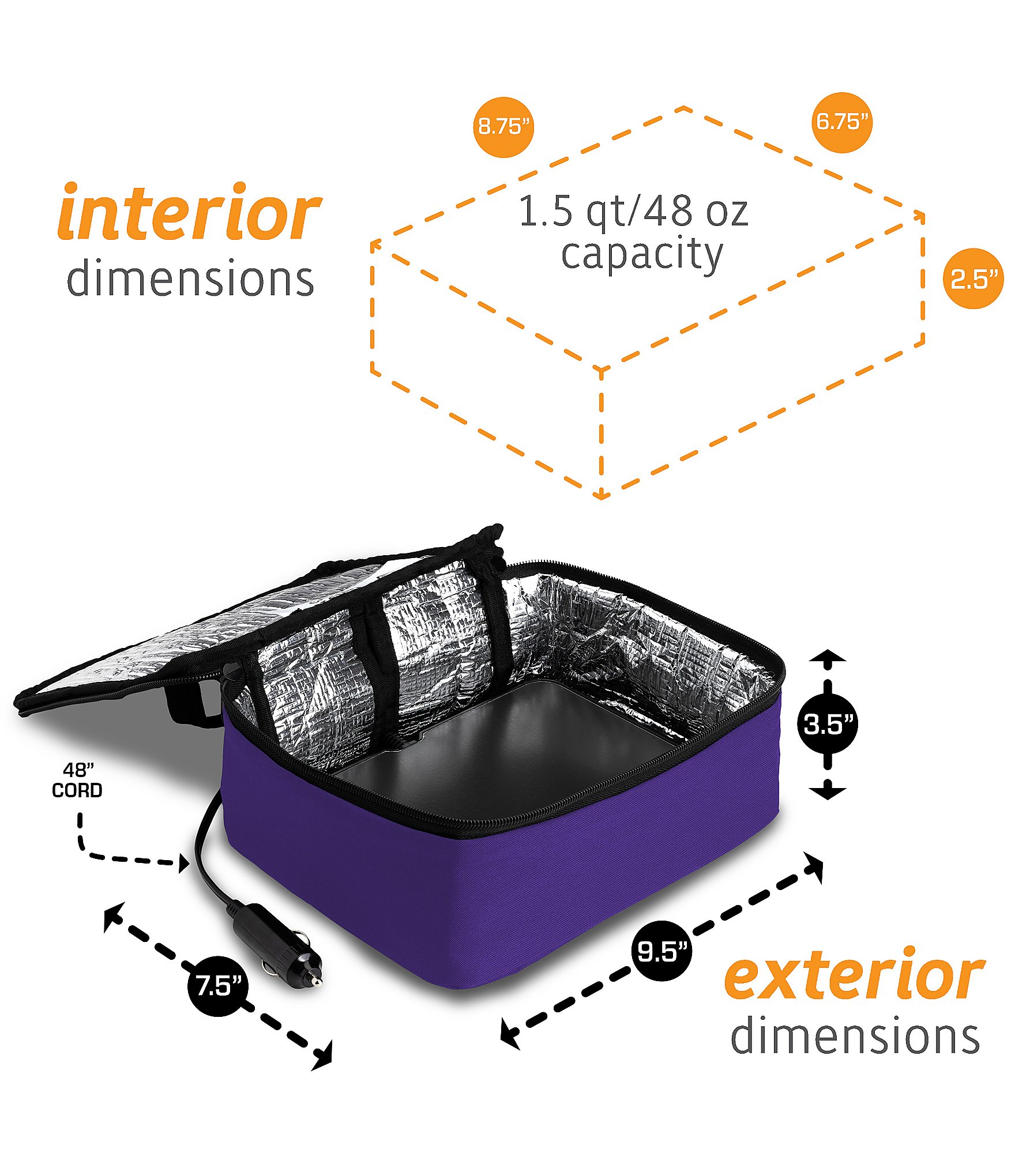 Hot Logic Portable Mini Oven and Food Warmer Lunch Bag 12V