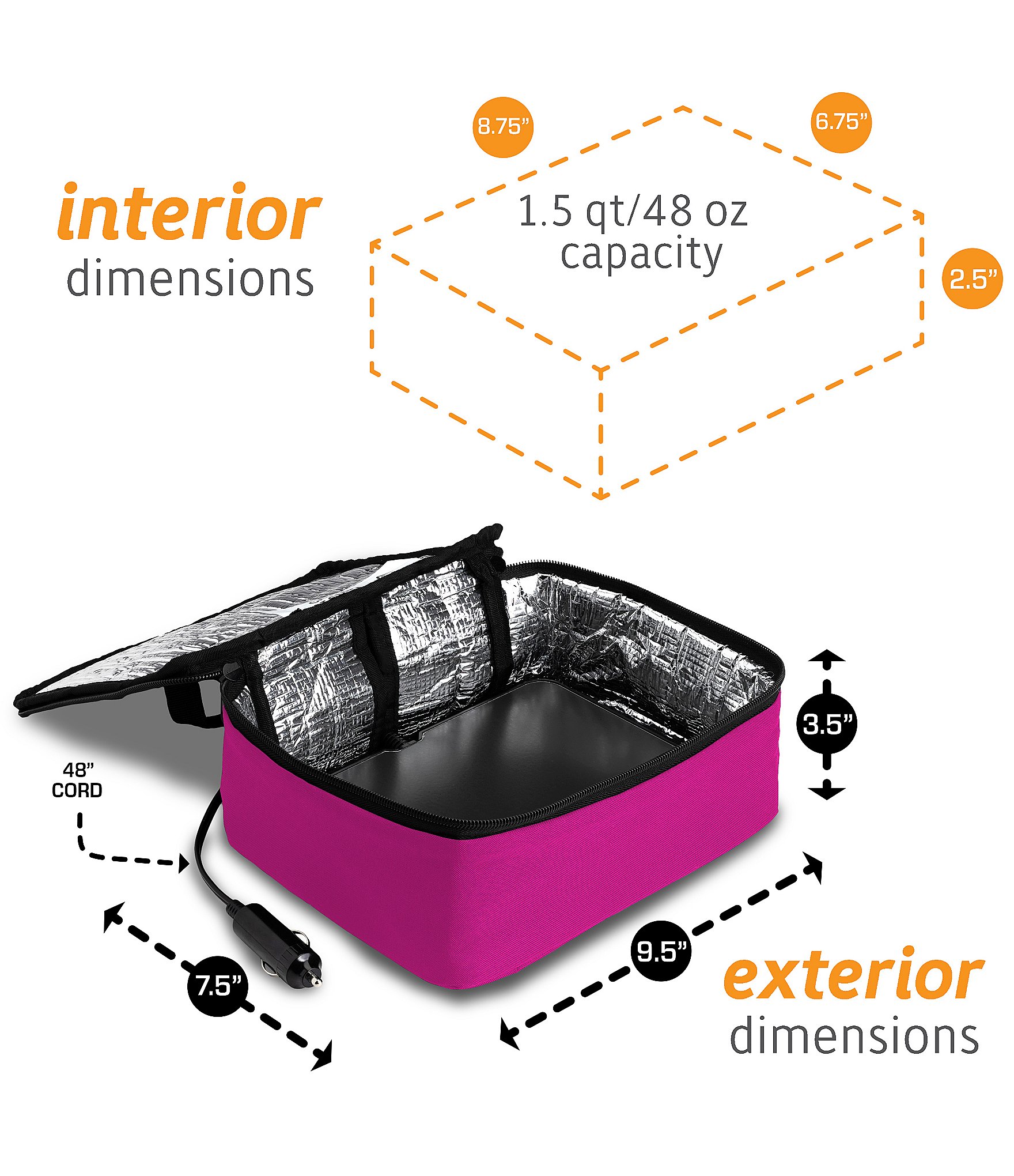 Hot Logic Portable Mini Oven and Food Warmer Lunch Bag 12V