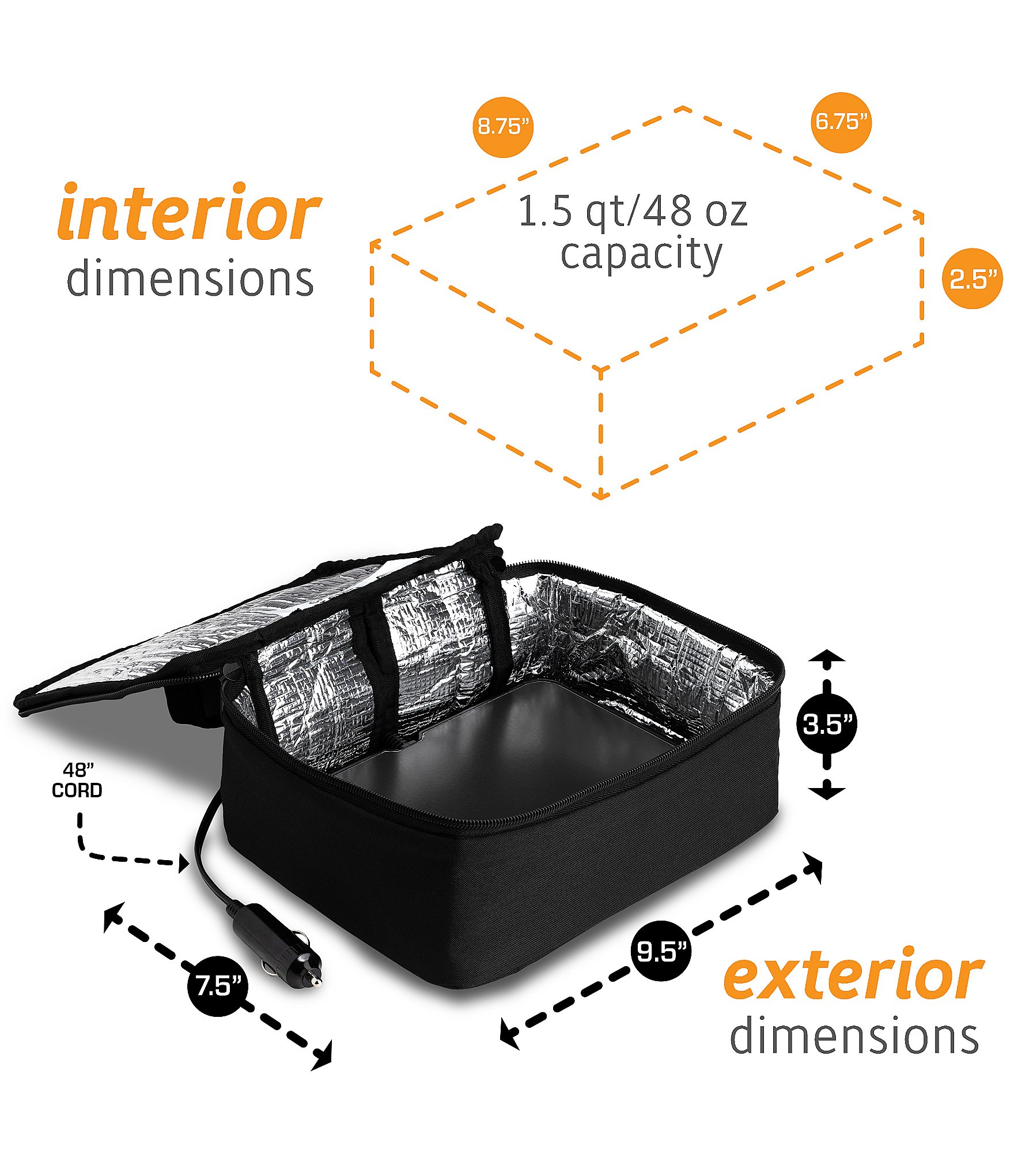 Hot Logic Portable Mini Oven and Food Warmer Lunch Bag 12V