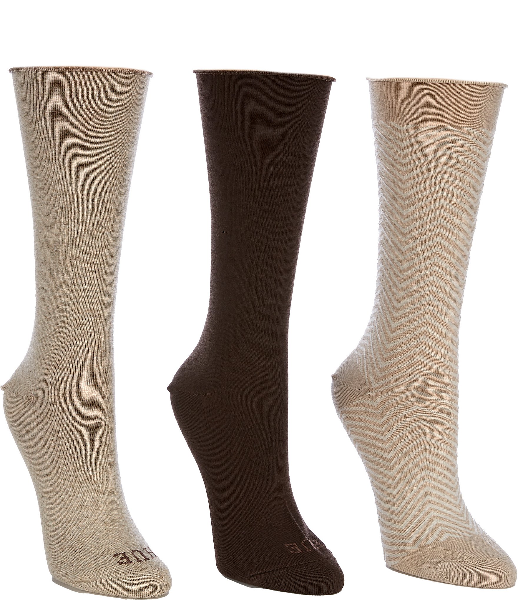 HUE Chevron Jeans Crew Socks, 3 Pack