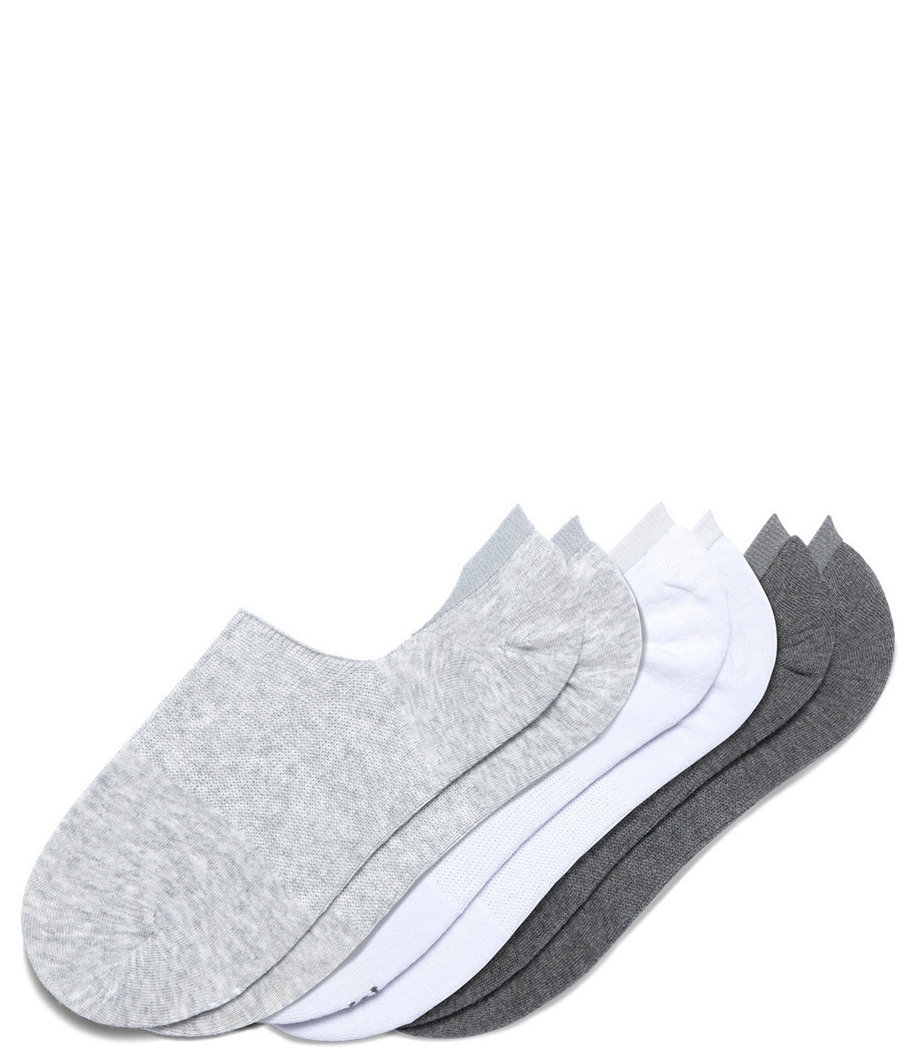 HUE Cotton Arch Hug No Show Socks, 3 Pack | Dillard's