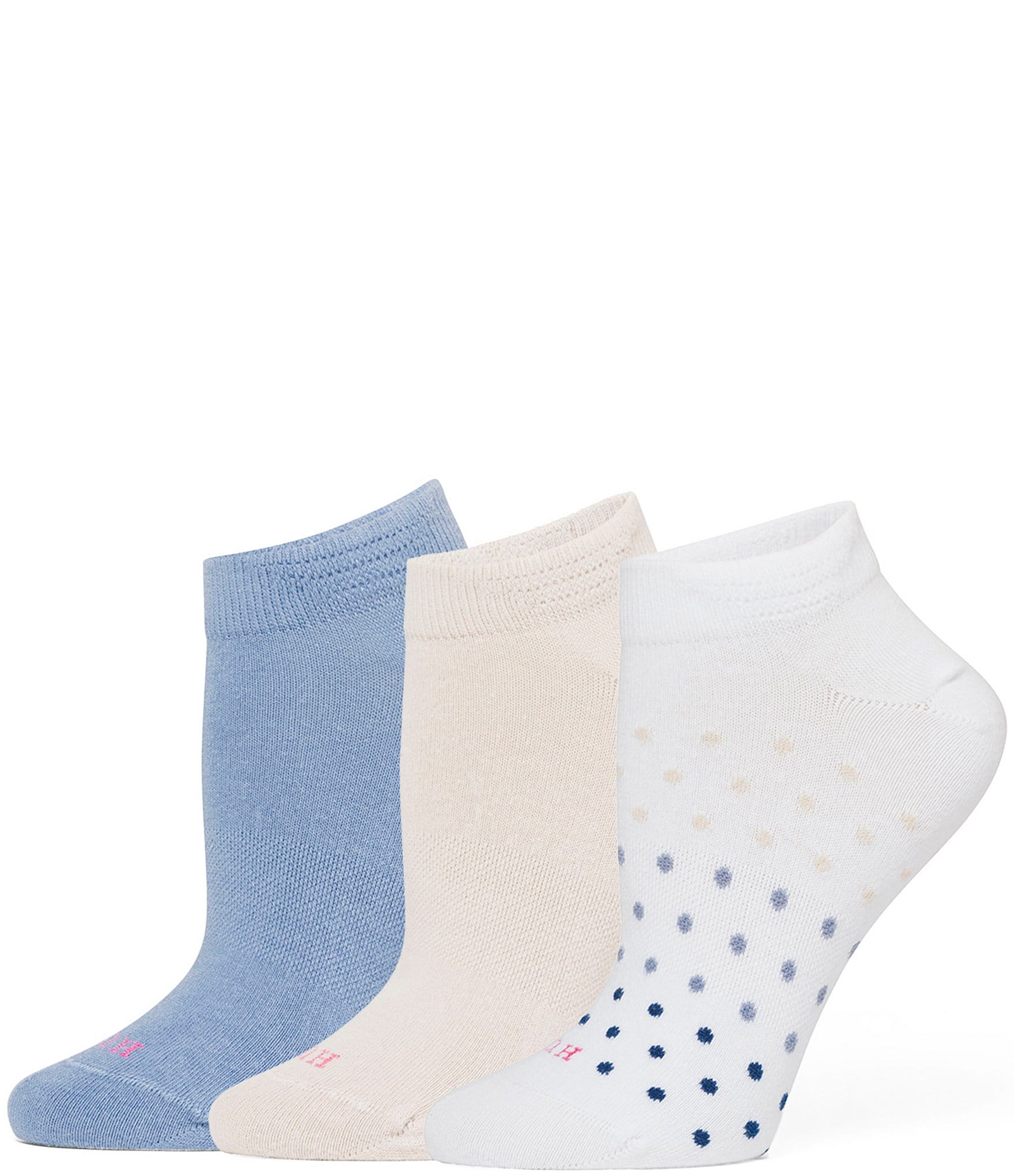 HUE Dot Casual Low Cut Socks, 3-Pack