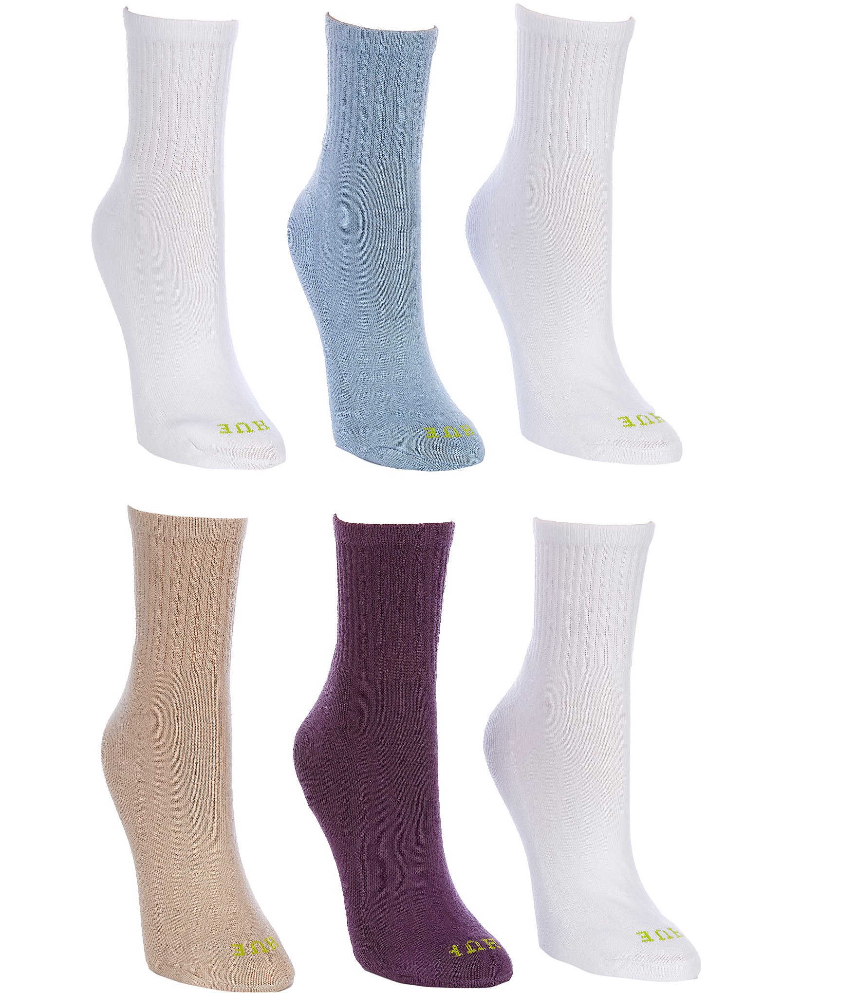 HUE Jam Pack Sport Mini Crew Sock, 6 Pack | Dillard's