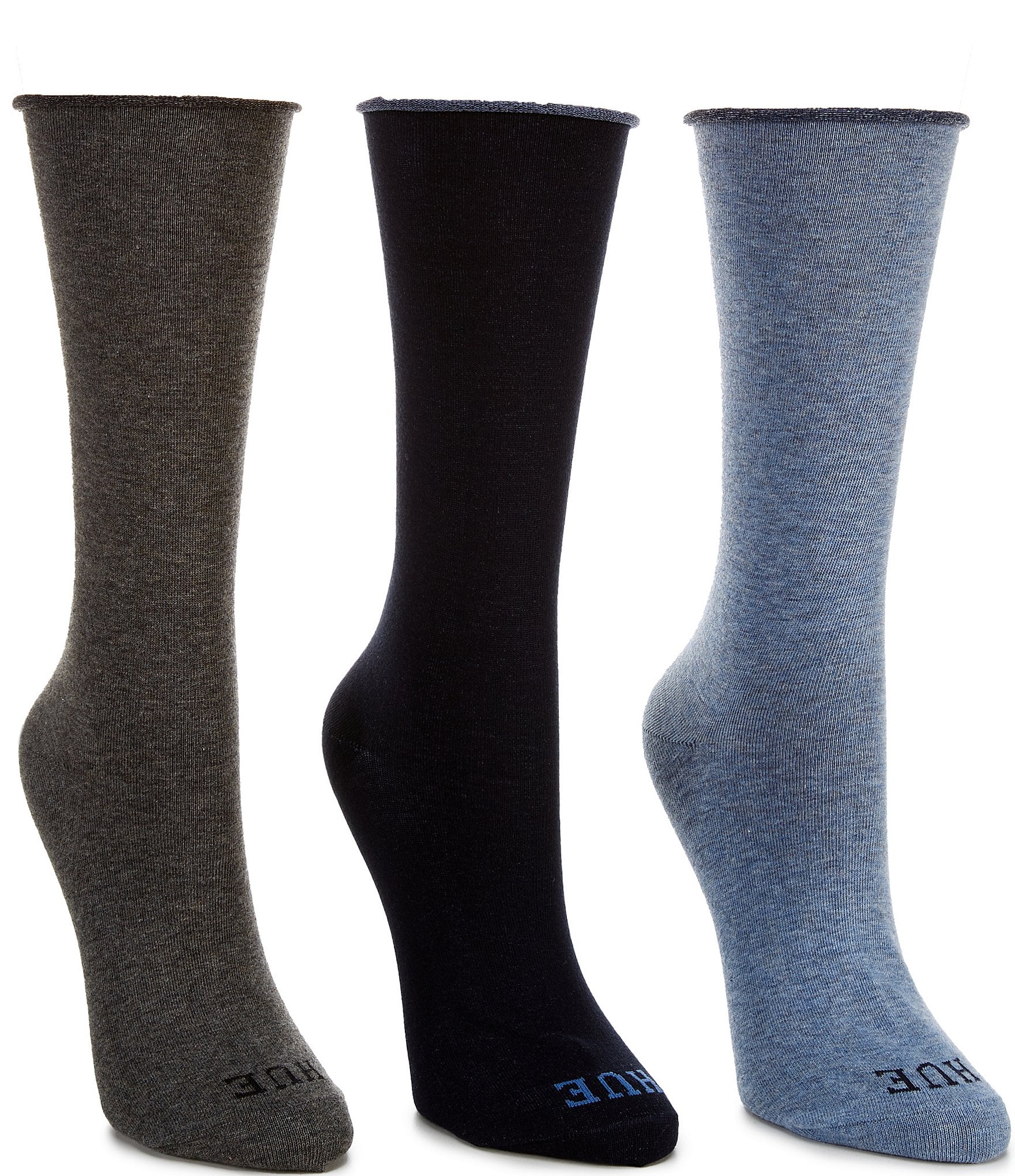 HUE Jeans Crew Socks, 3 Pack | Dillard's