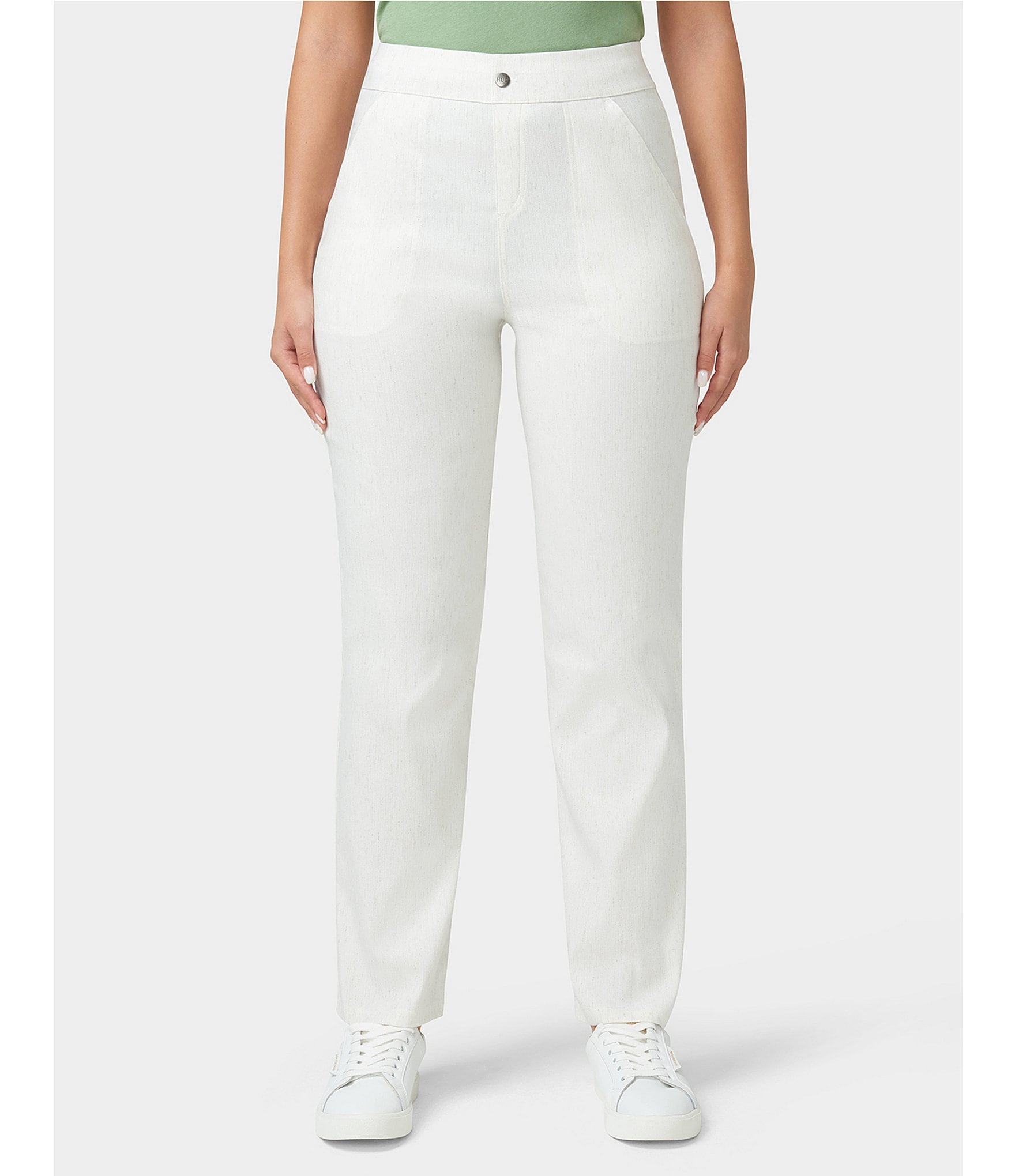 HUE Linen Straight Leg Pants