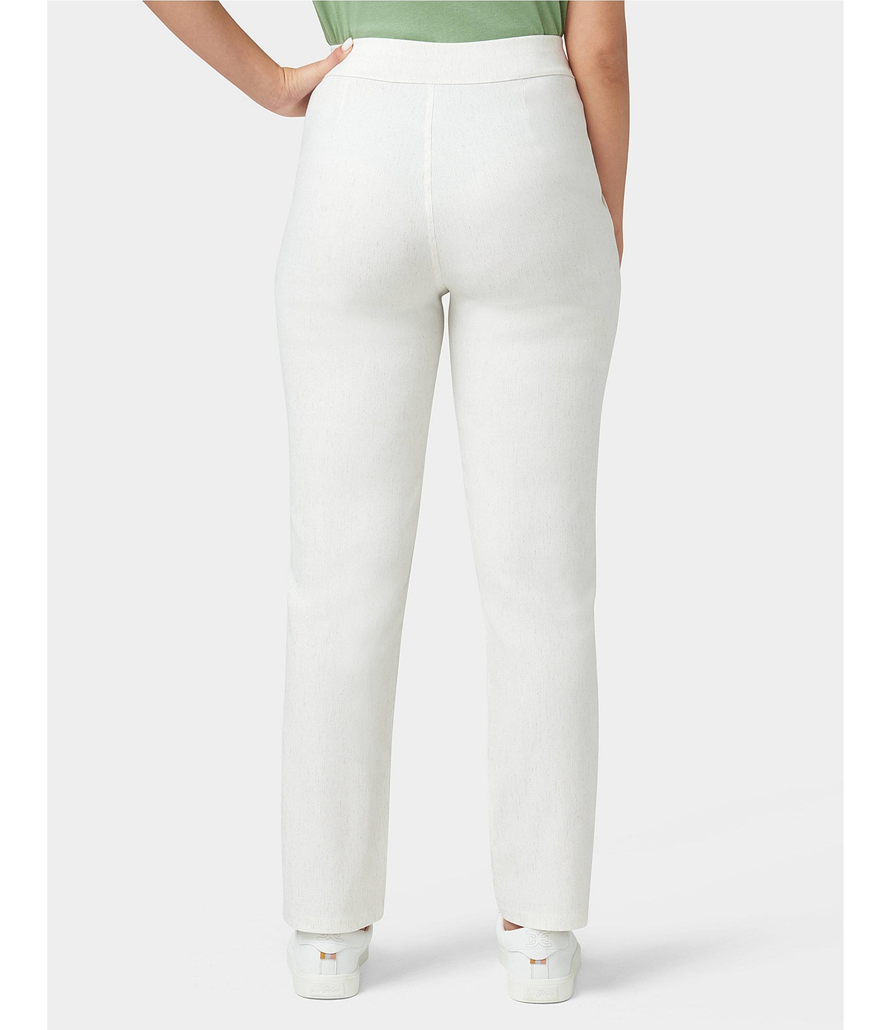 HUE Linen Straight Leg Pants