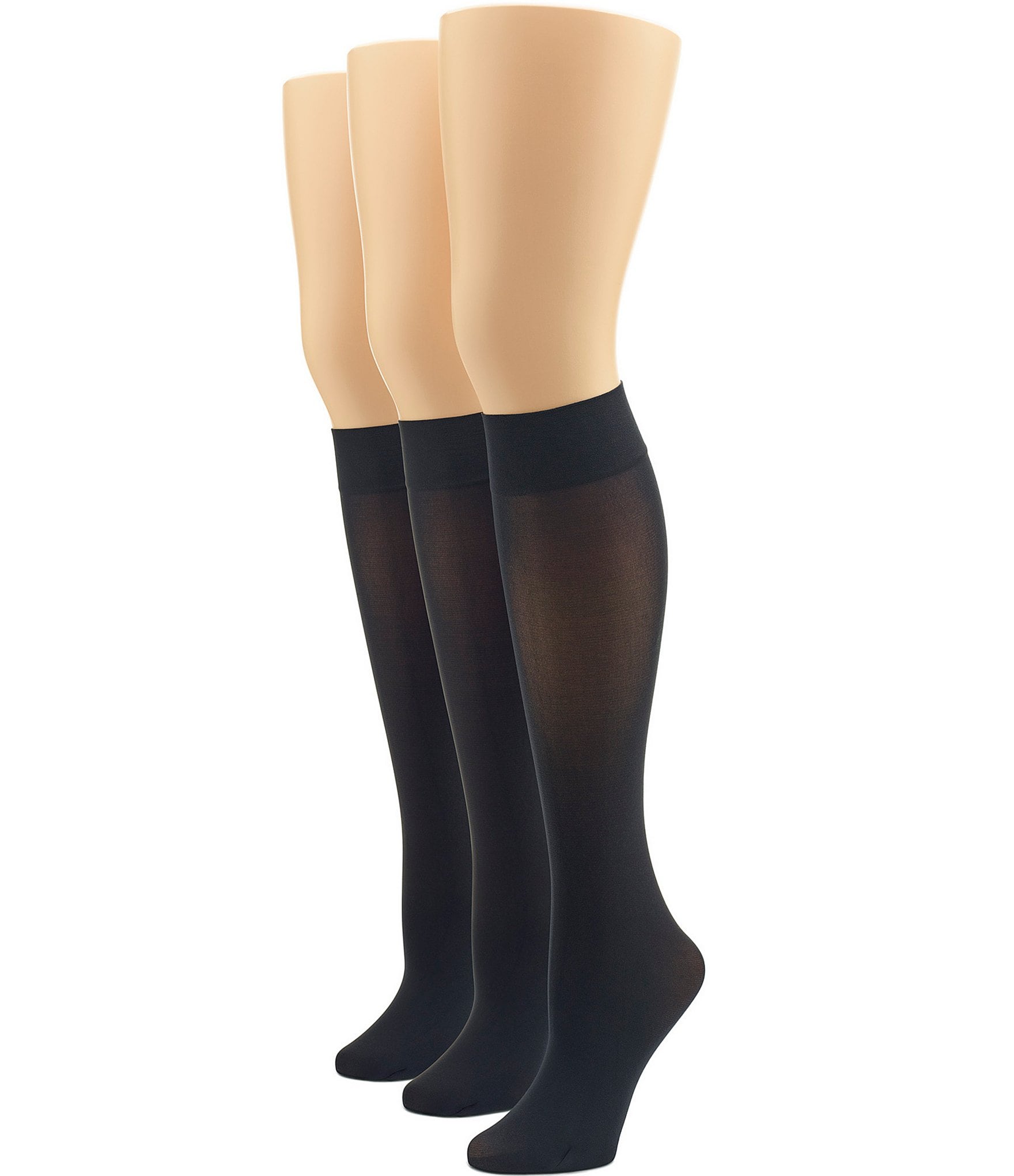 HUE Soft Opaque Knee High Socks, 3 Pack | Dillard's