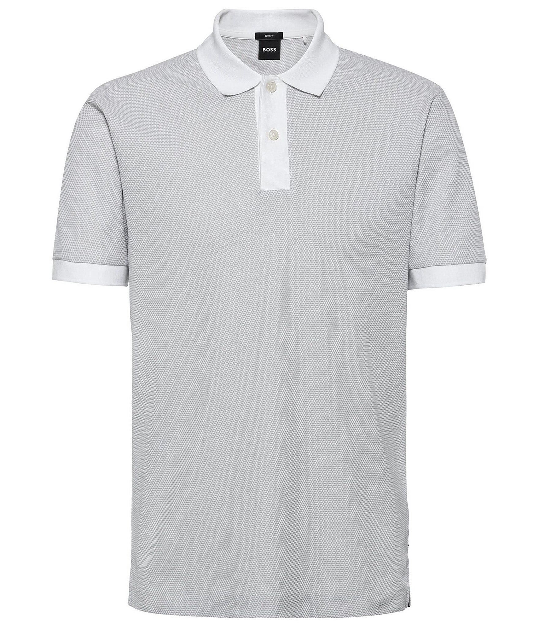 Hugo Boss BOSS Slim-Fit Phillipson Two-Tone Short Sleeve Polo Shirt