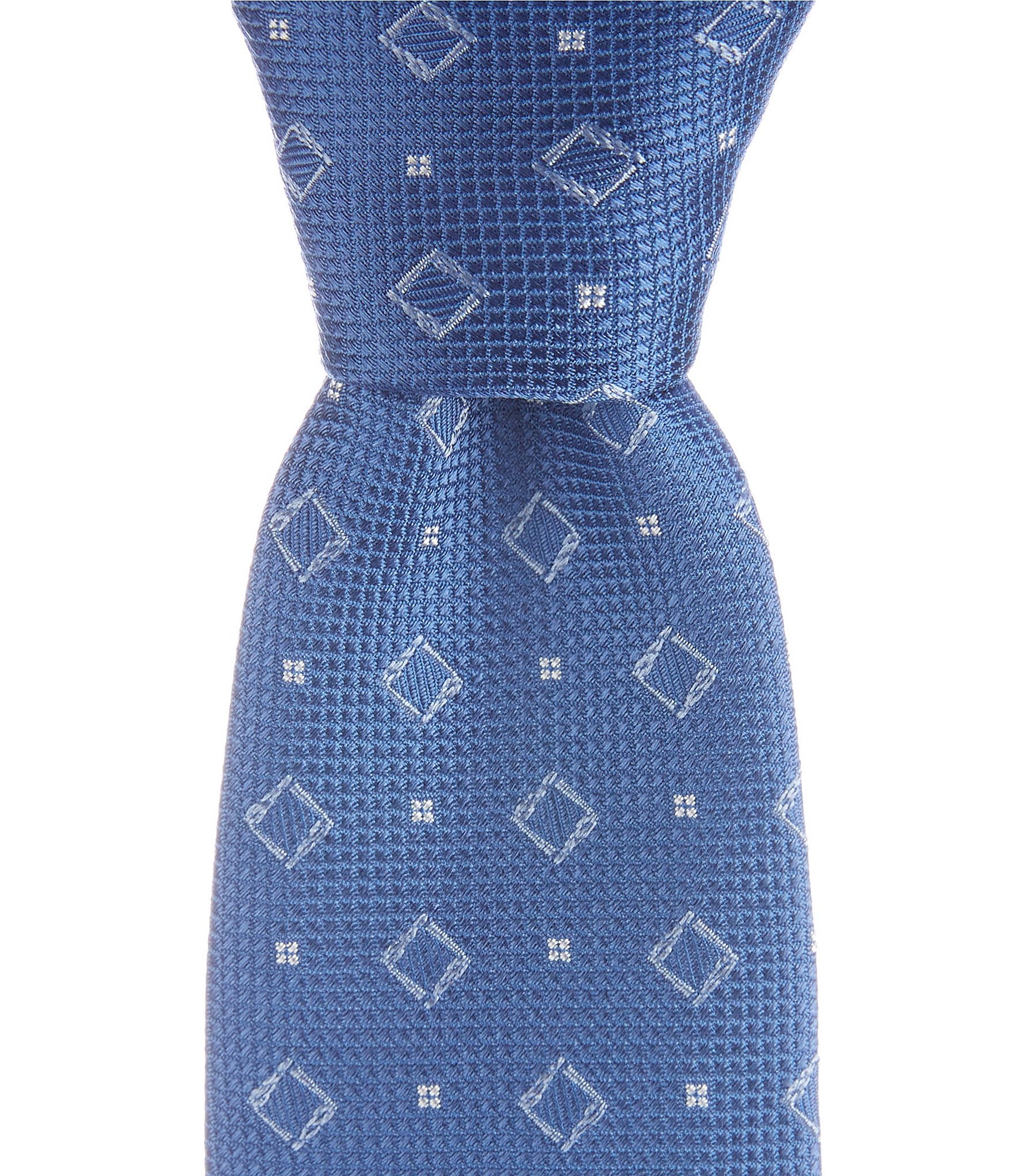 Hugo Boss Diamond Patterned Jacquard 2.95#double; Silk Tie