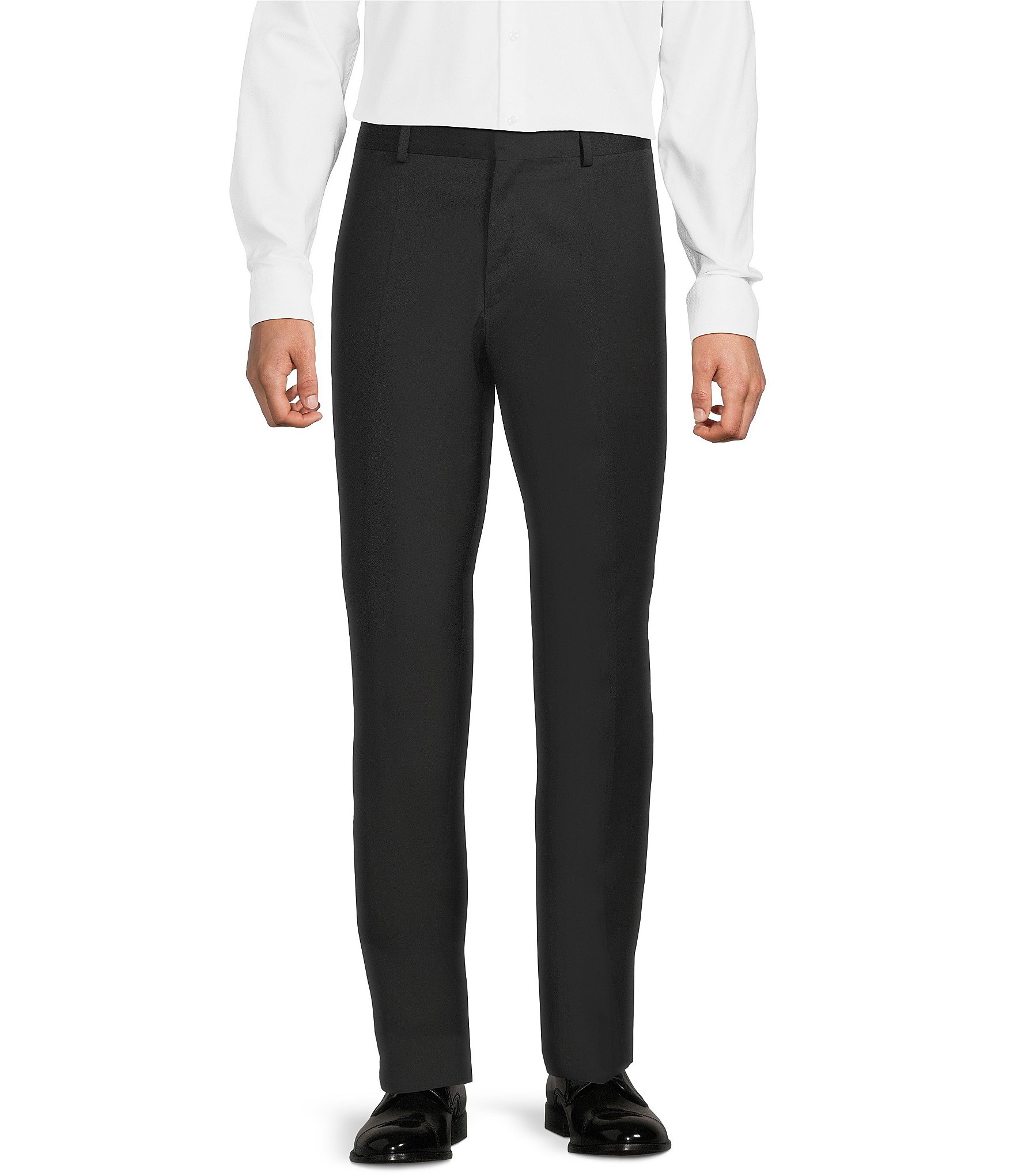 Hugo Boss Genius Slim Fit Pleat Front Solid Dress Pants
